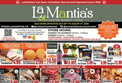 LaMantia's Flyer July 30 to August 5