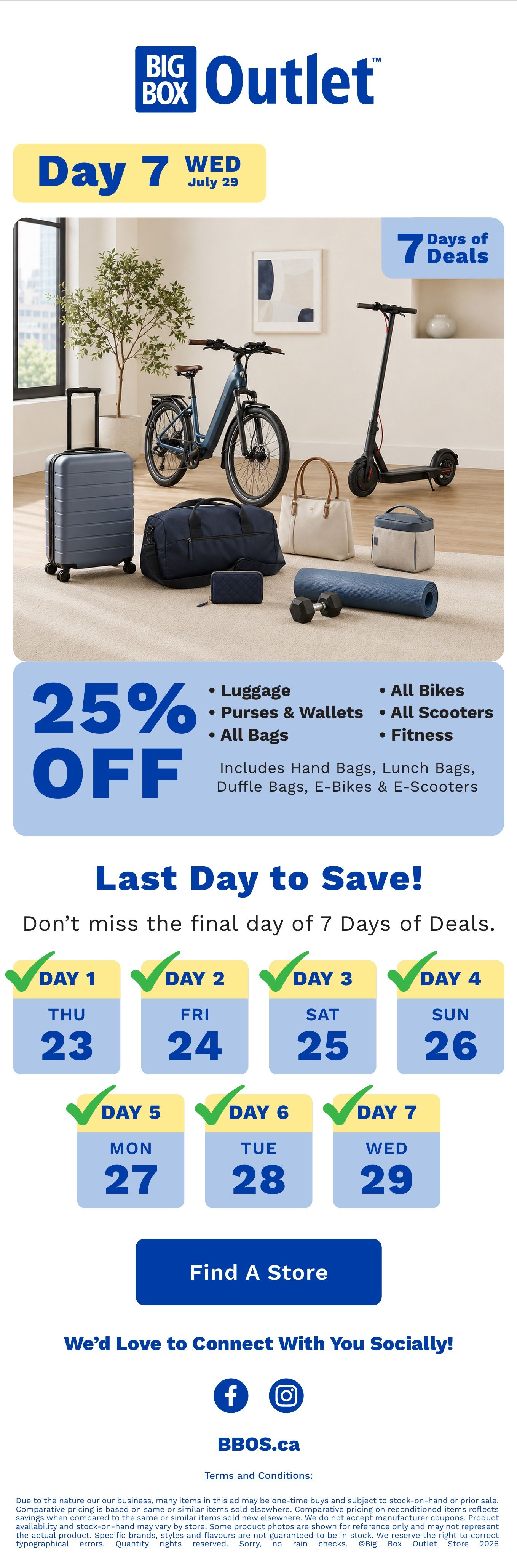 Big Box Outlet Store One-Day Sale Flyer July 29
