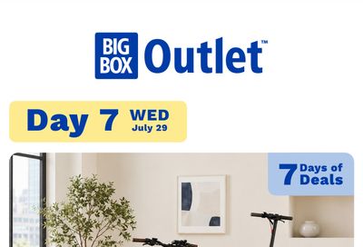 Big Box Outlet Store One-Day Sale Flyer July 29
