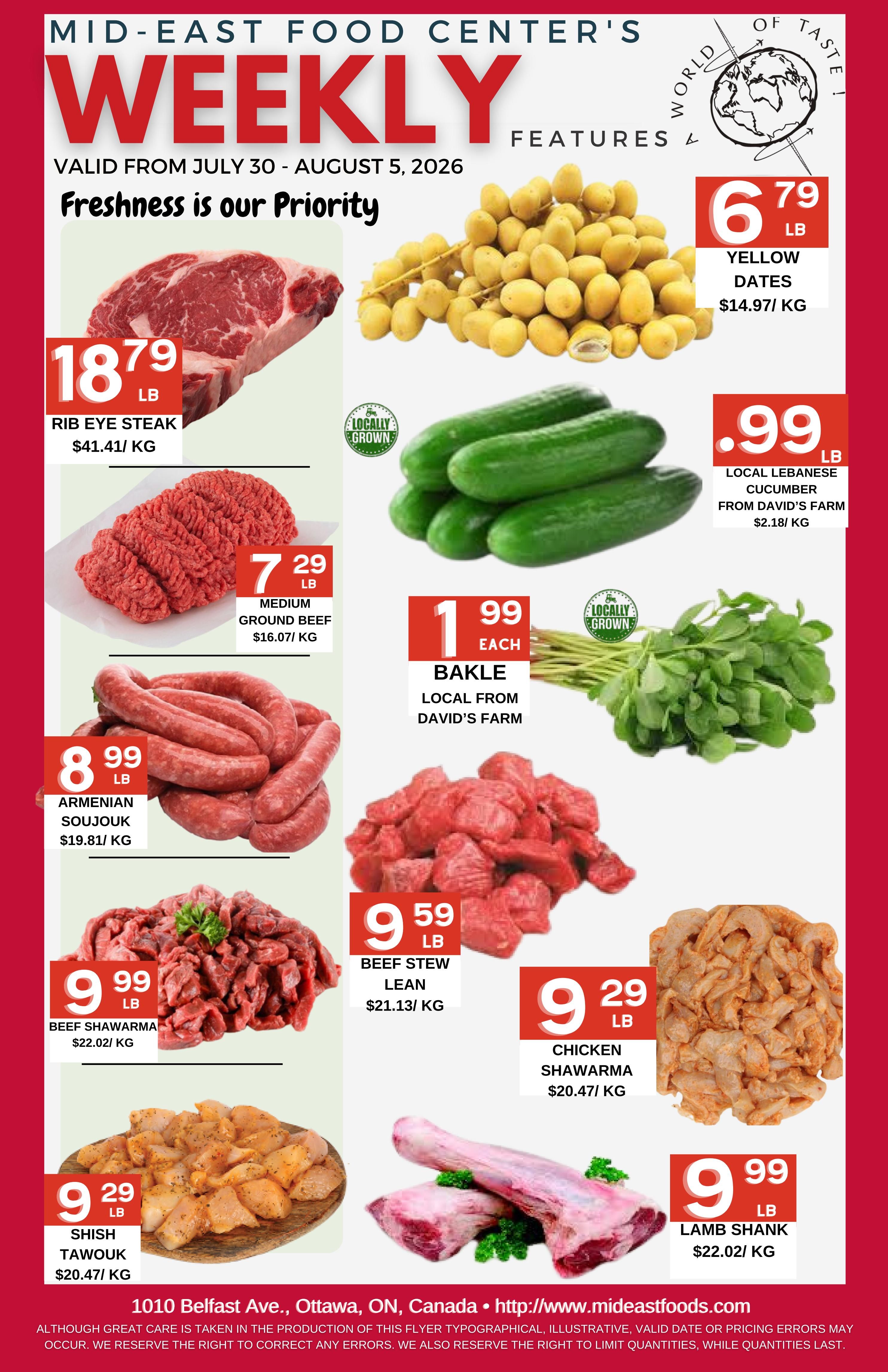 Mid-East Food Centre Flyer July 30 to August 5