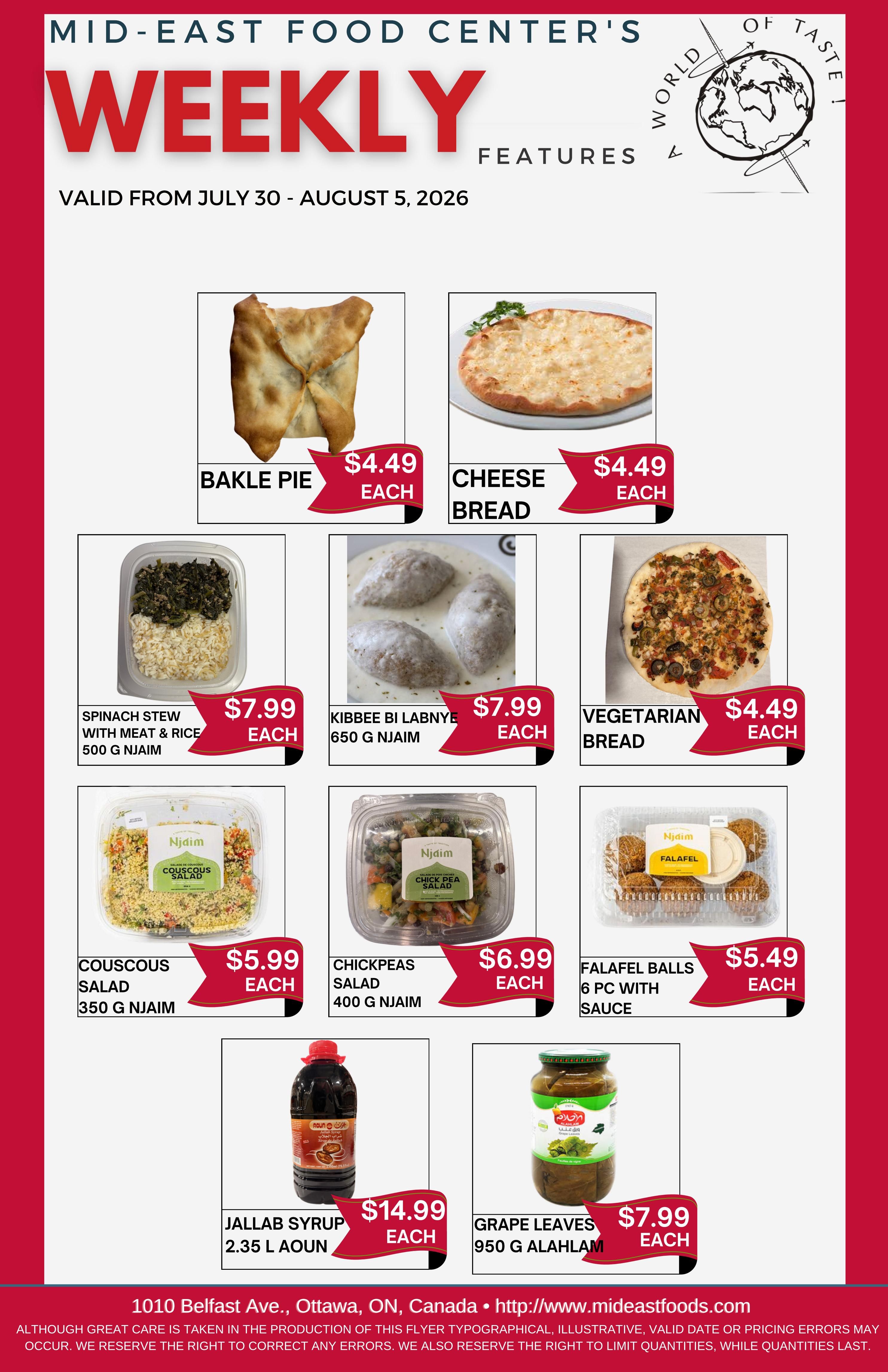 Mid-East Food Centre Flyer July 30 to August 5