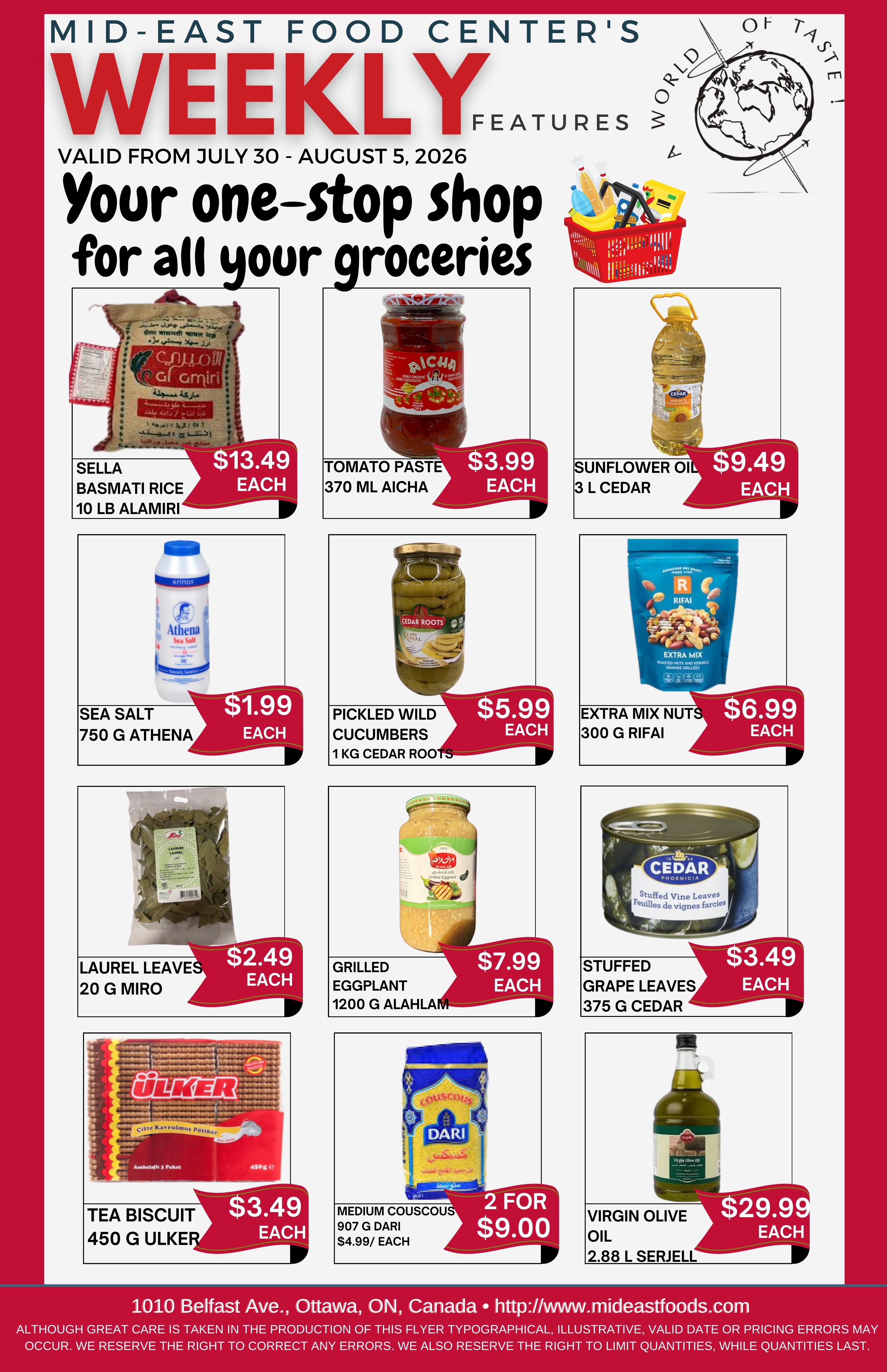 Mid-East Food Centre Flyer July 30 to August 5