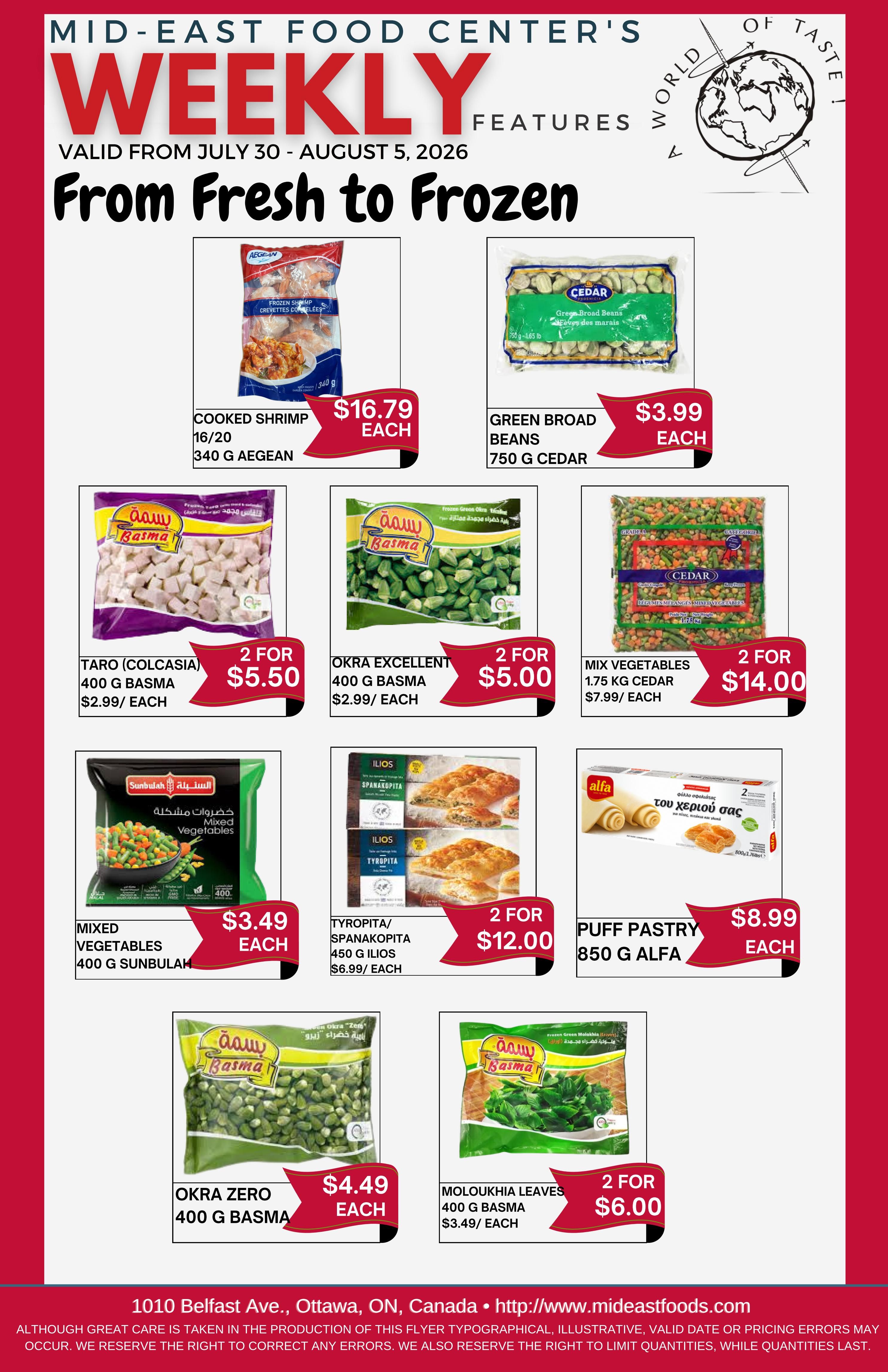 Mid-East Food Centre Flyer July 30 to August 5