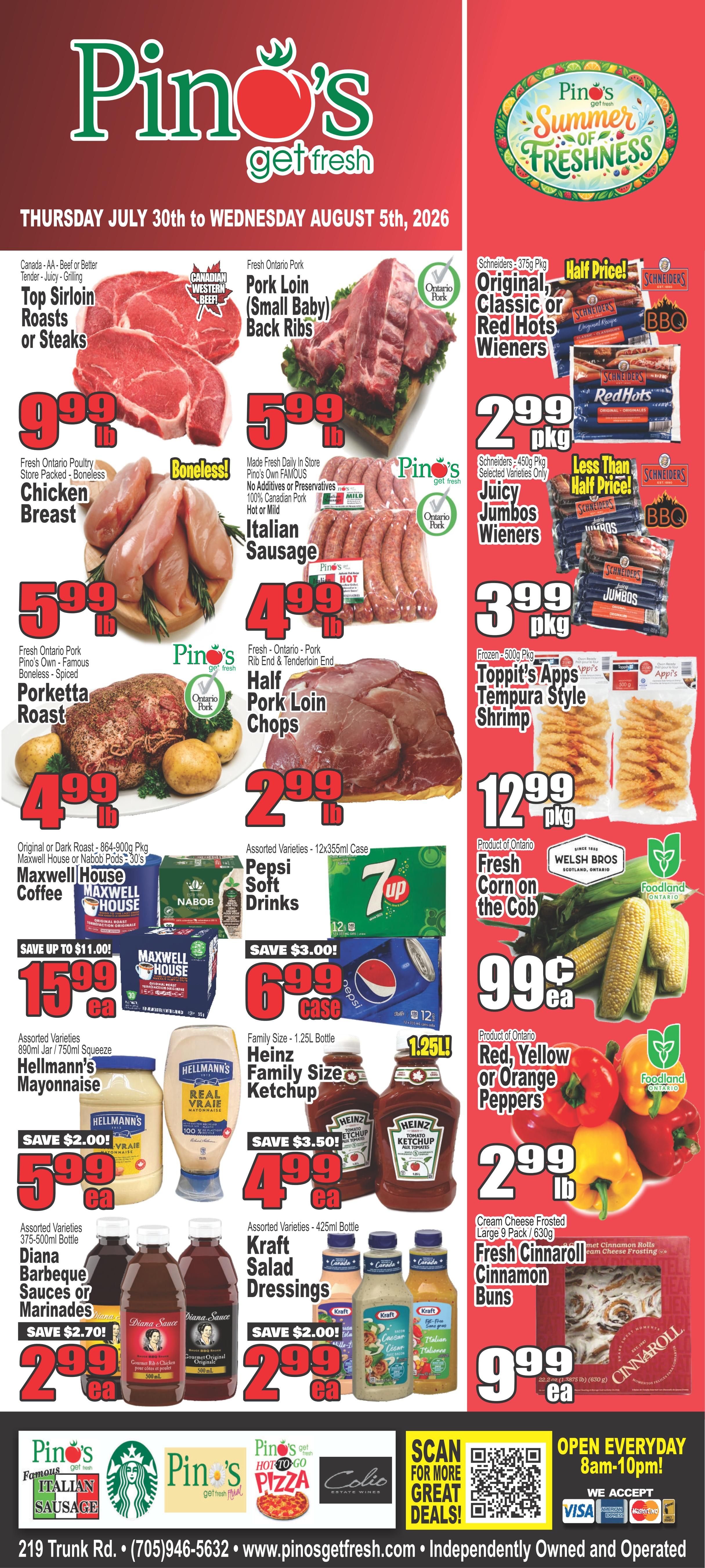 Pino's Flyer July 30 to August 5