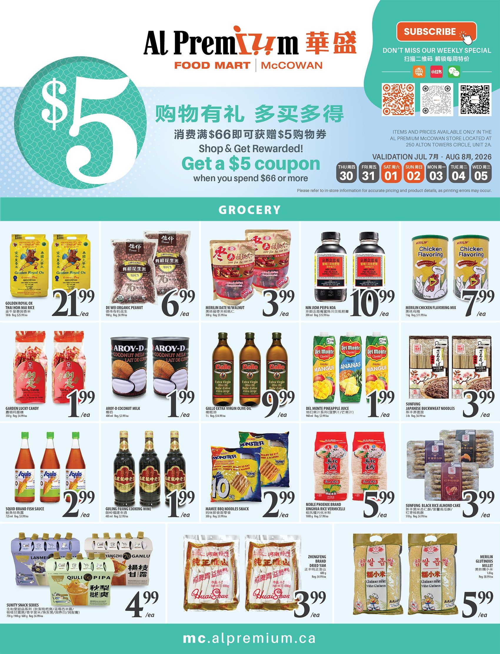Al Premium Food Mart (McCowan) Flyer July 30 to August 5