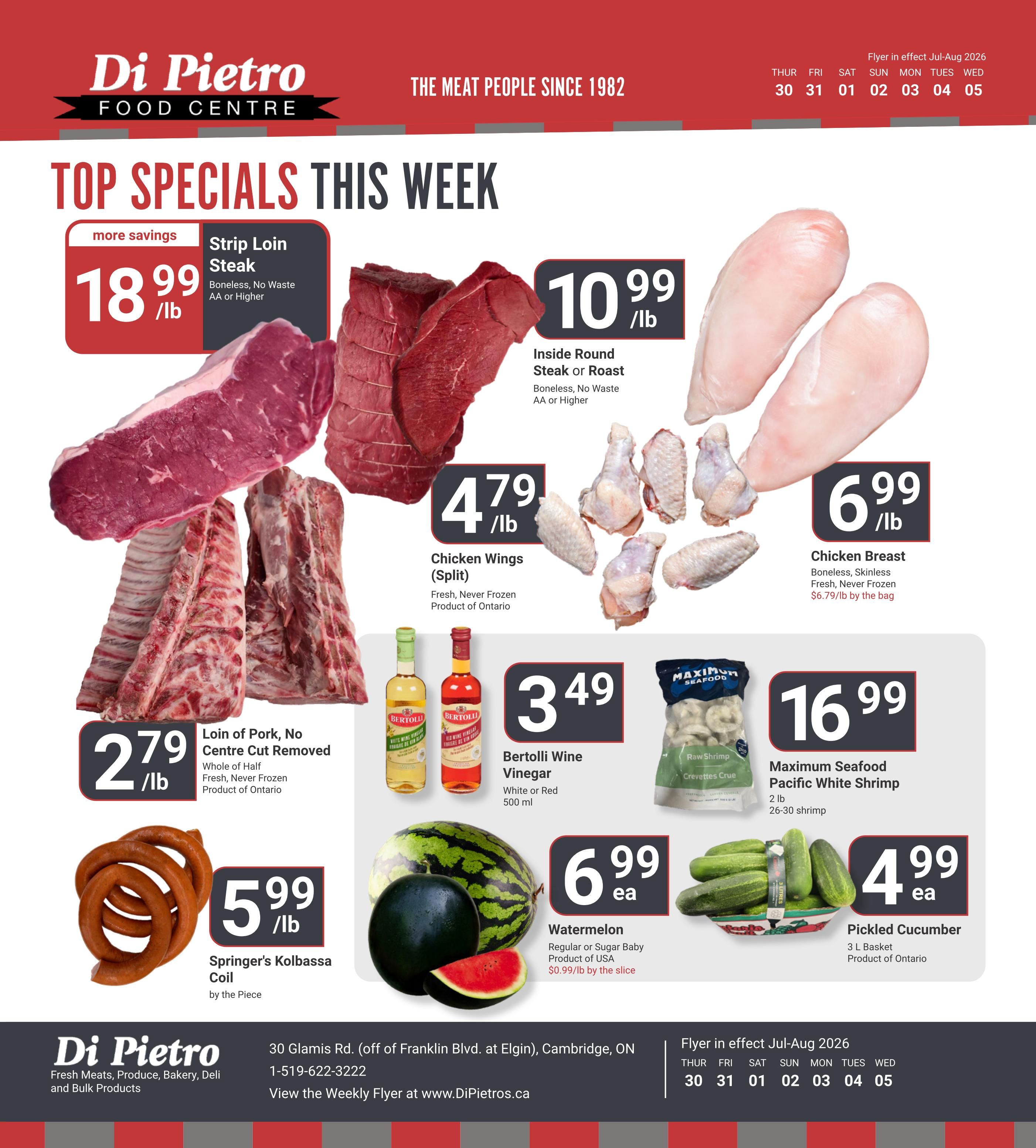 Di Pietro Food Centre Flyer July 30 to August 5