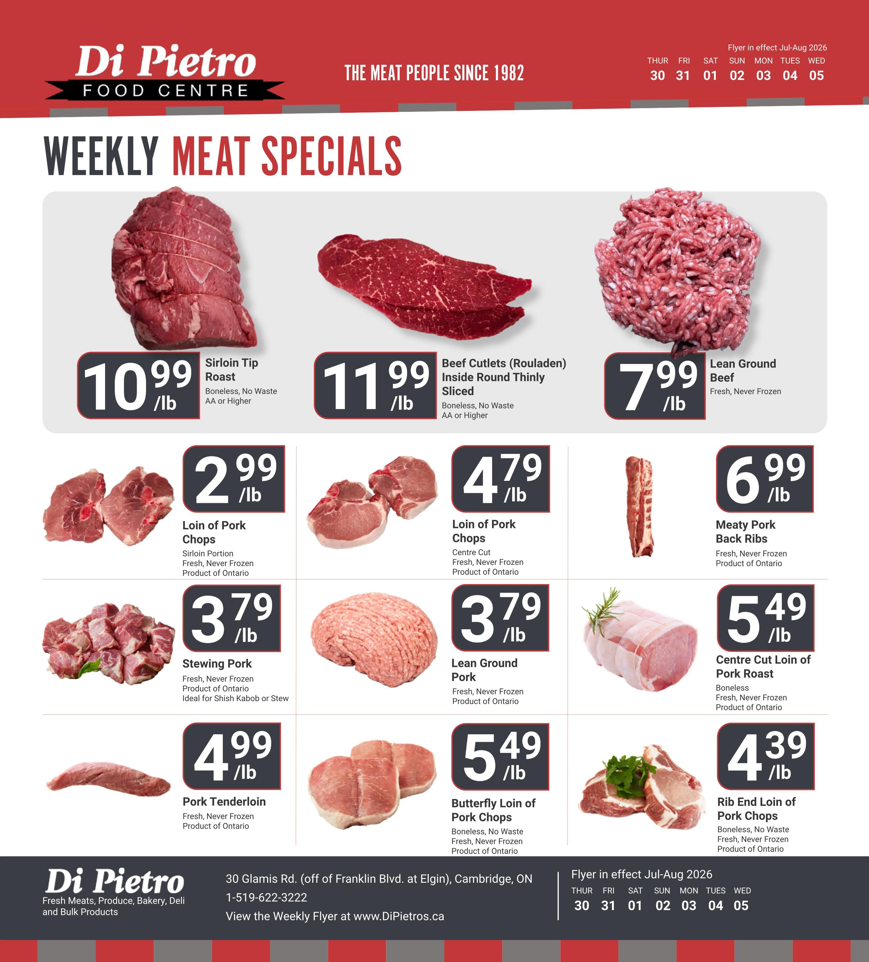 Di Pietro Food Centre Flyer July 30 to August 5