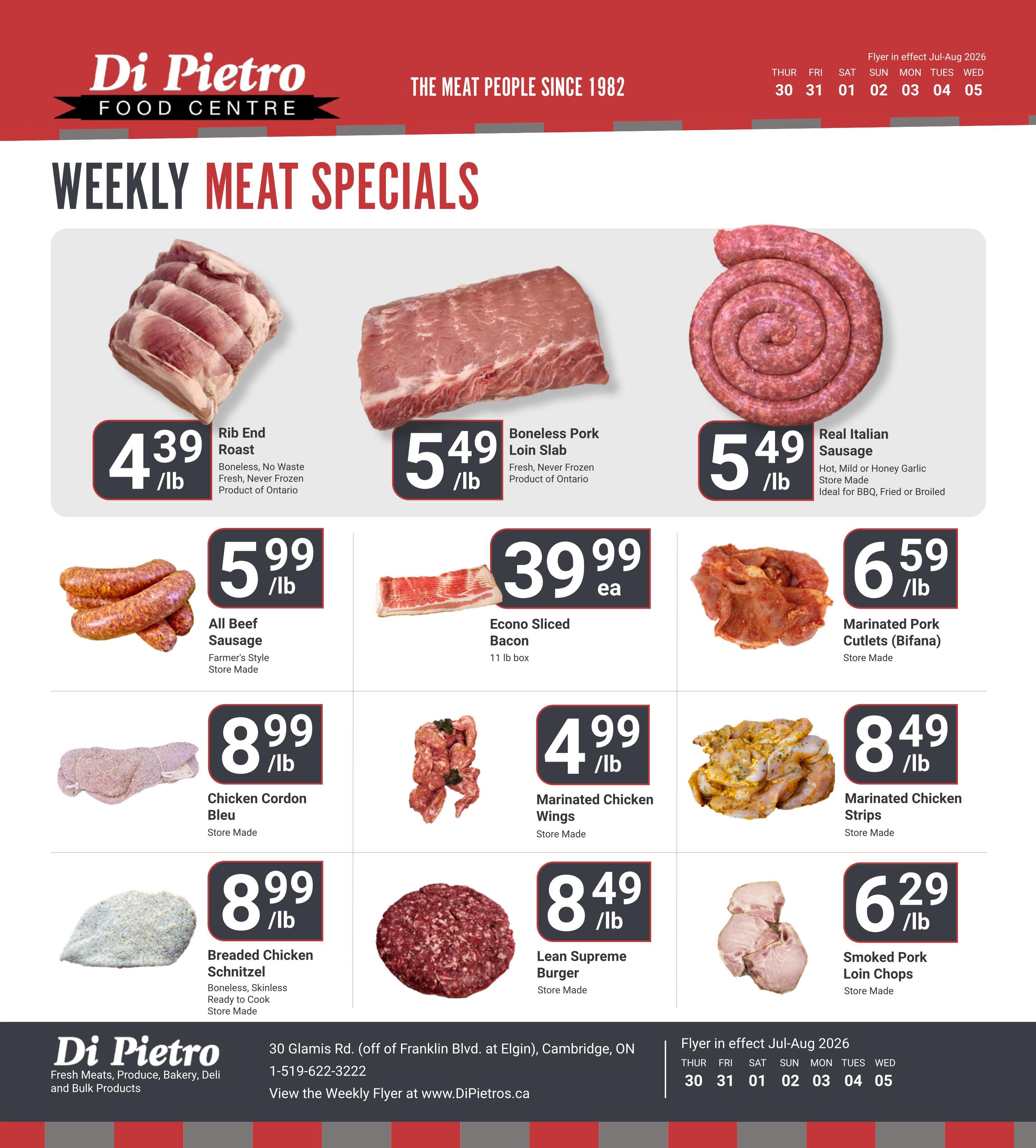 Di Pietro Food Centre Flyer July 30 to August 5