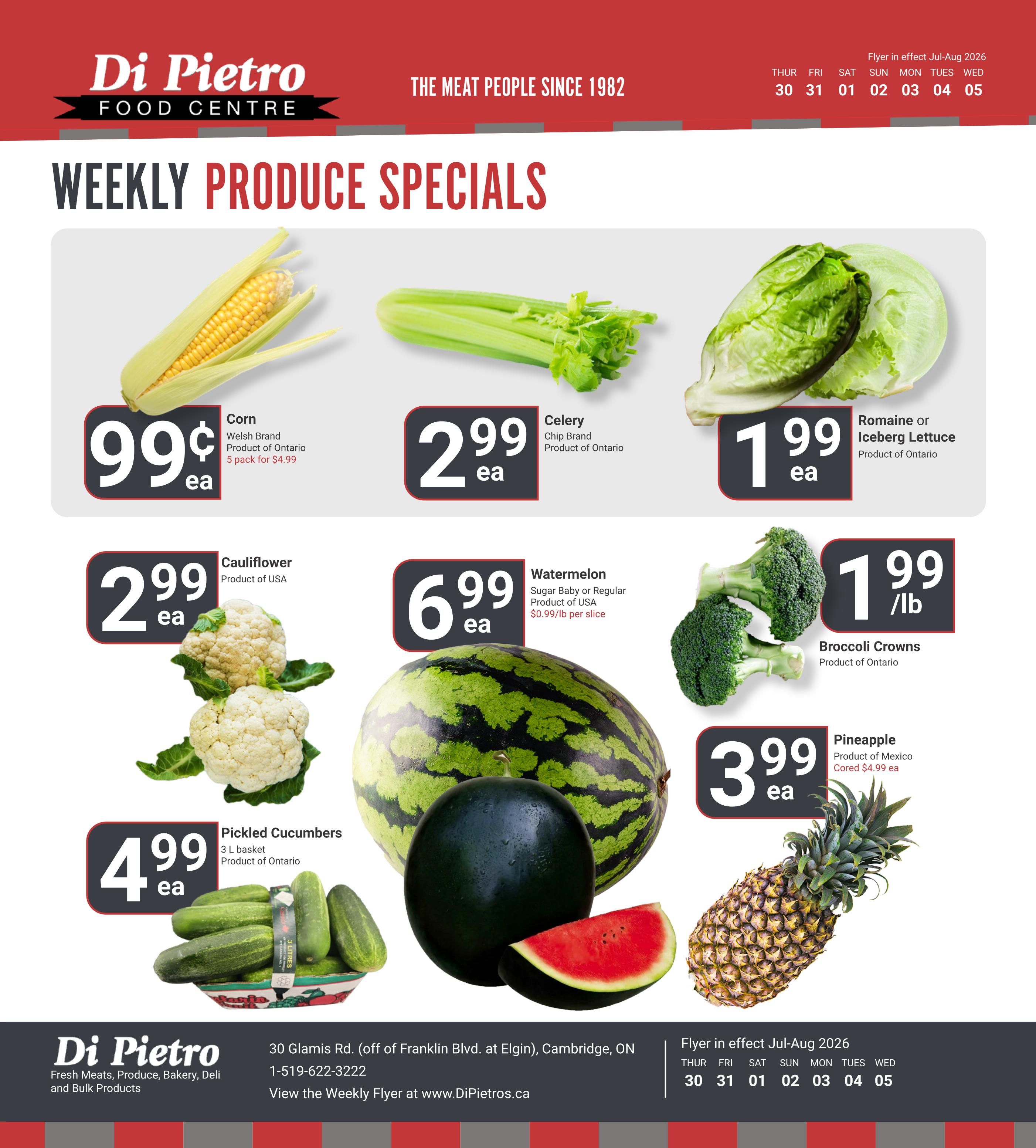 Di Pietro Food Centre Flyer July 30 to August 5