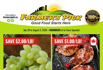 Farmer's Pick Flyer July 30 to August 5