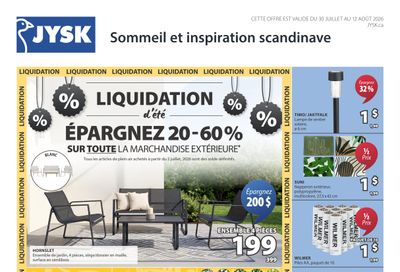 JYSK (QC) Flyer July 30 to August 12