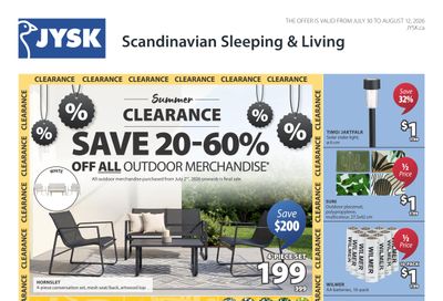 JYSK Flyer July 30 to August 12