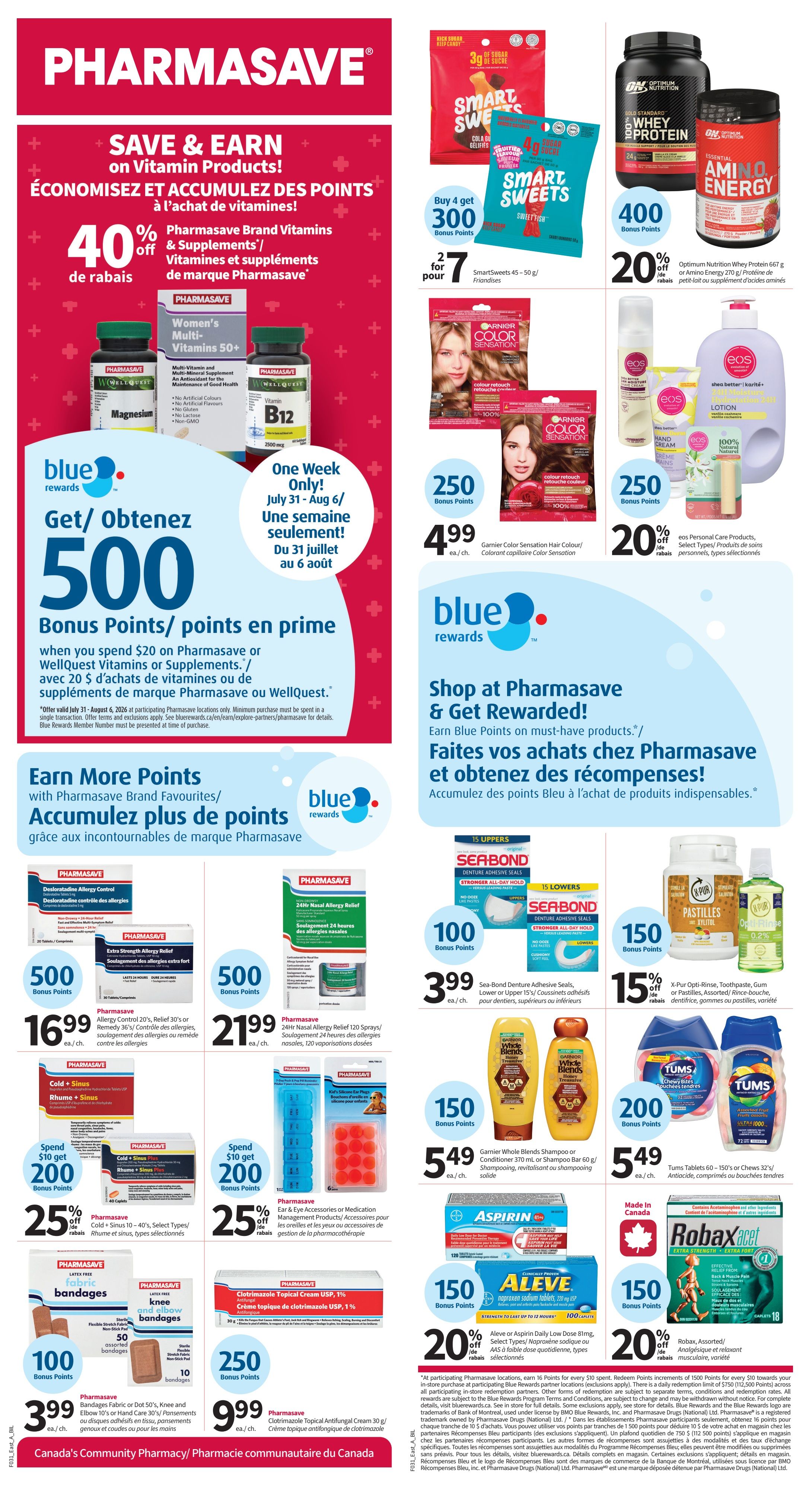 Pharmasave (NB) Flyer July 31 to August 6