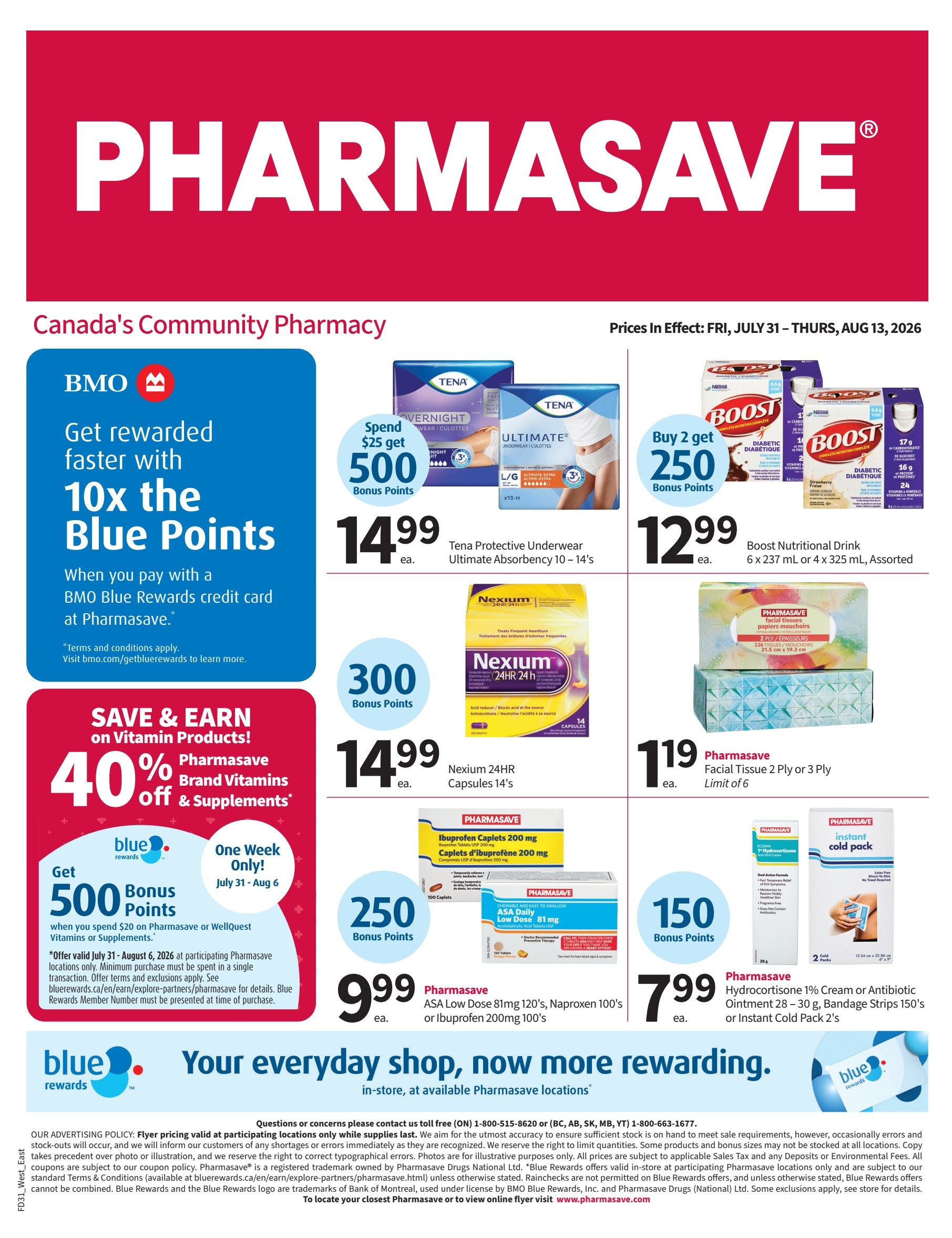 Pharmasave (Atlantic, ON, West) Flyer July 31 to August 13