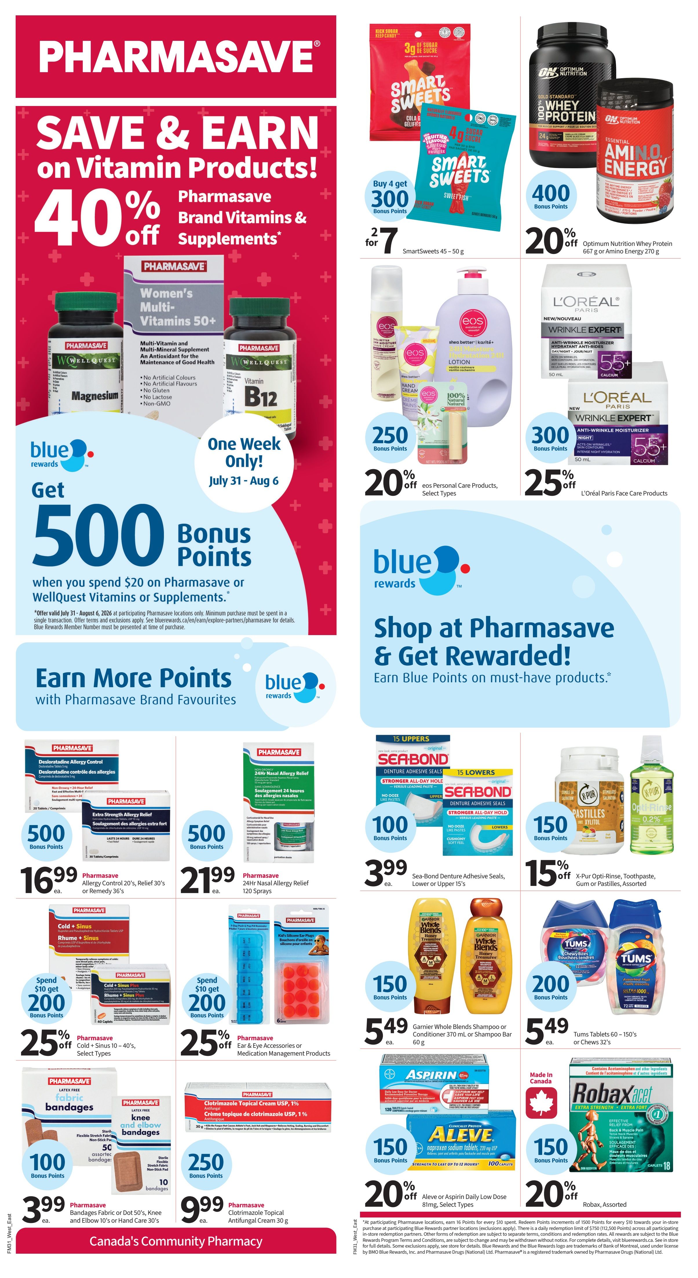 Pharmasave (West) Flyer July 31 to August 13