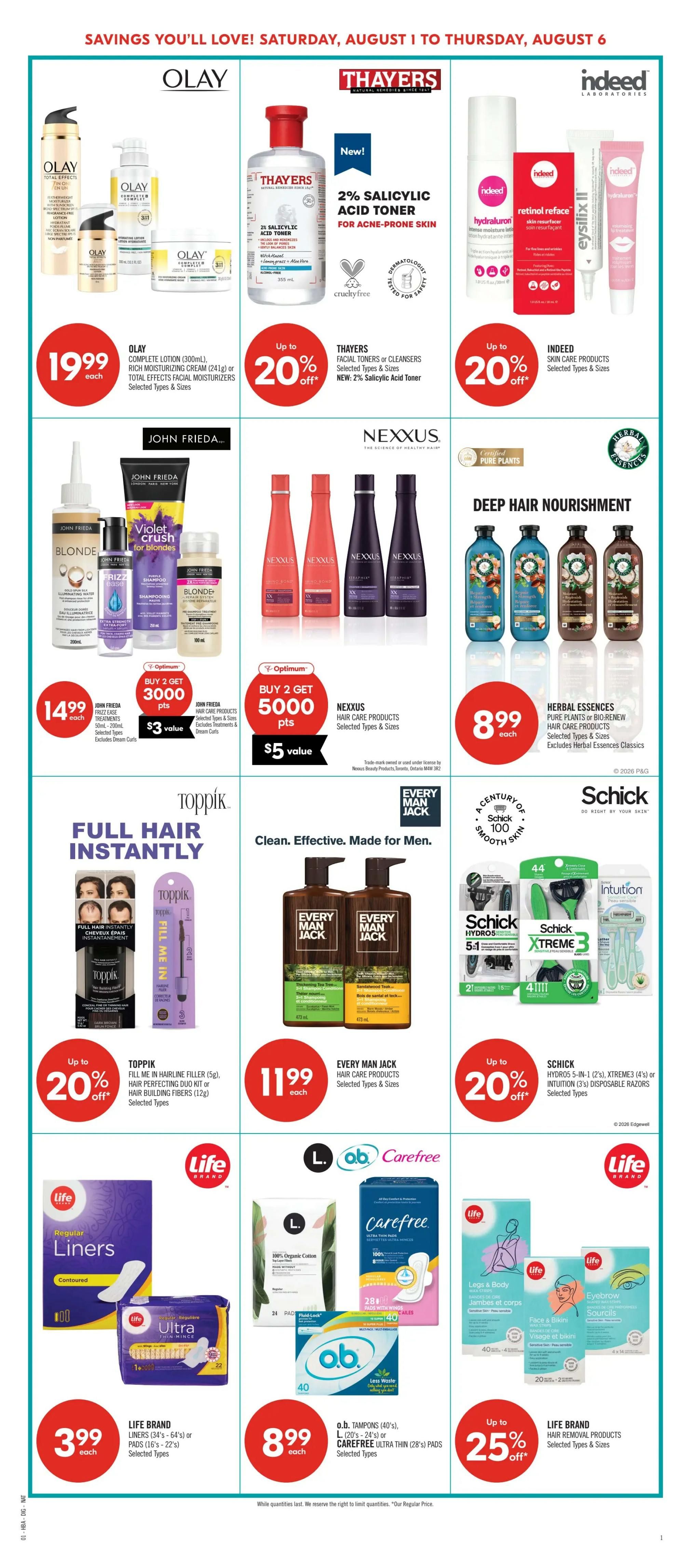 Shoppers Drug Mart (ON) Flyer August 1 to 6