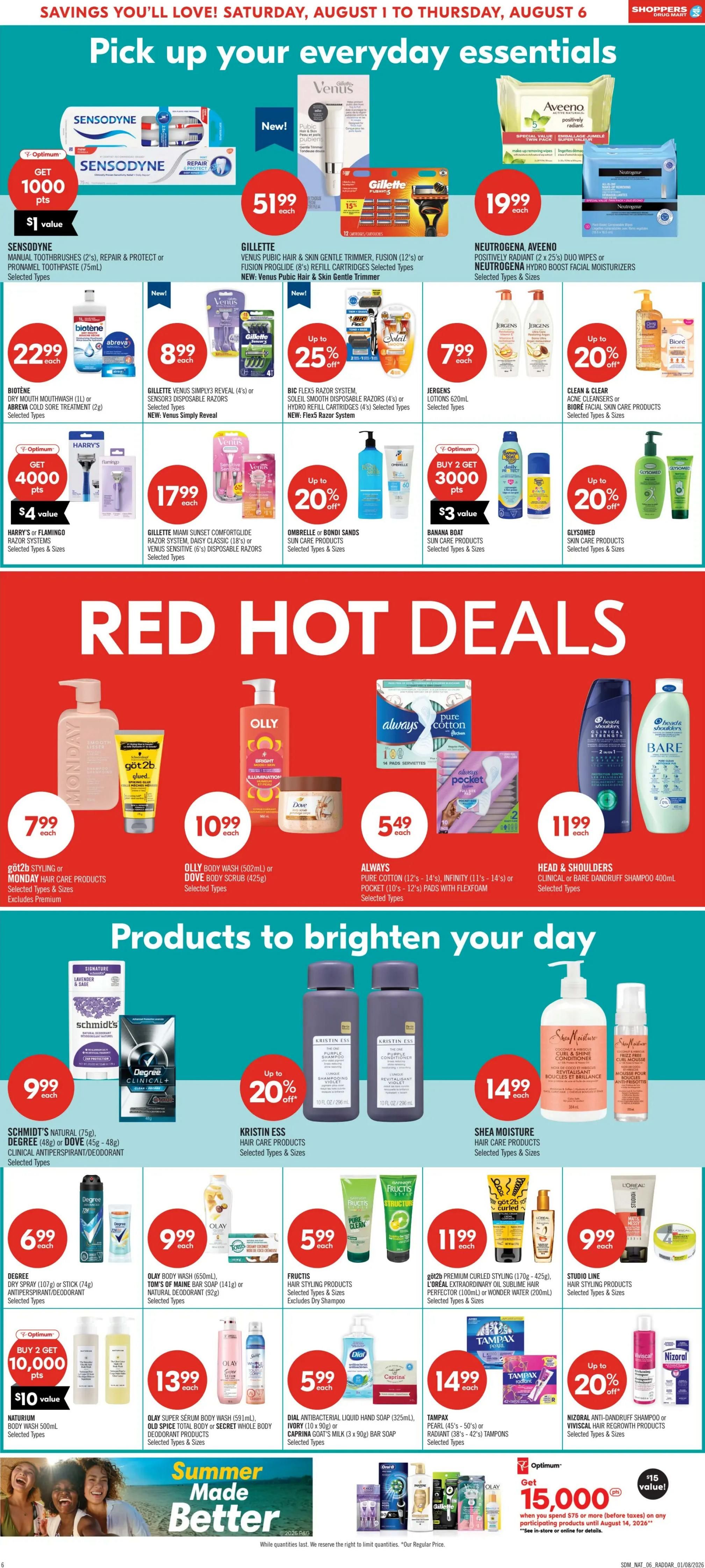 Shoppers Drug Mart (Atlantic) Flyer August 1 to 6