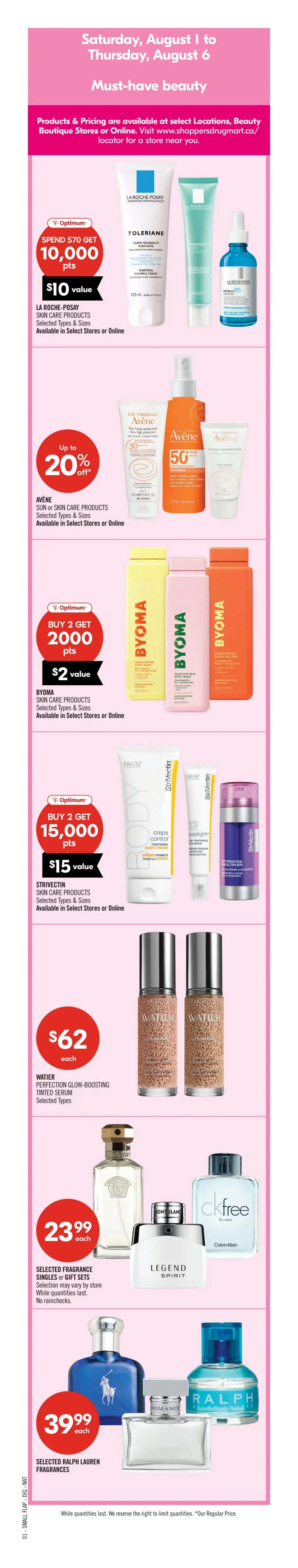 Shoppers Drug Mart (Atlantic) Flyer August 1 to 6