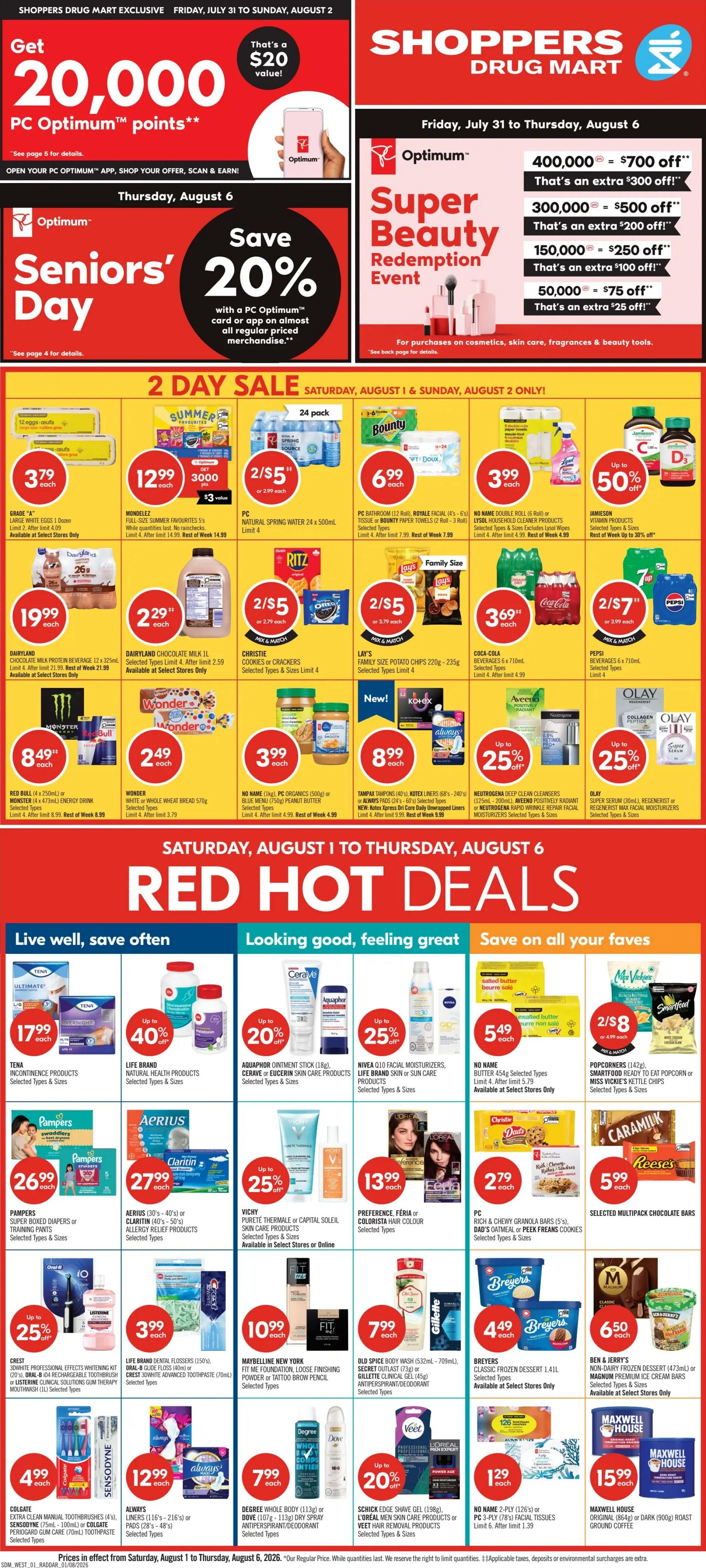 Shoppers Drug Mart (West) Flyer August 1 to 6
