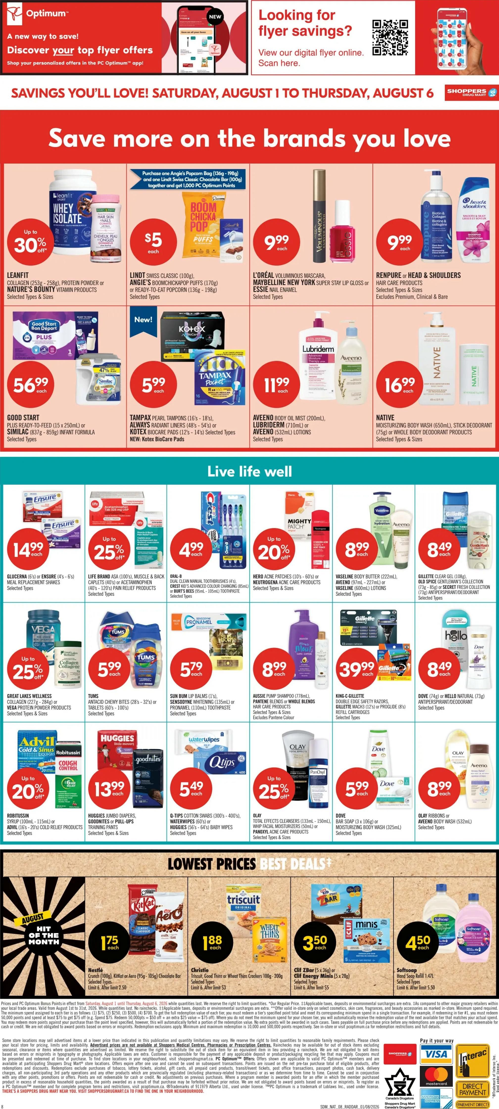 Shoppers Drug Mart (West) Flyer August 1 to 6