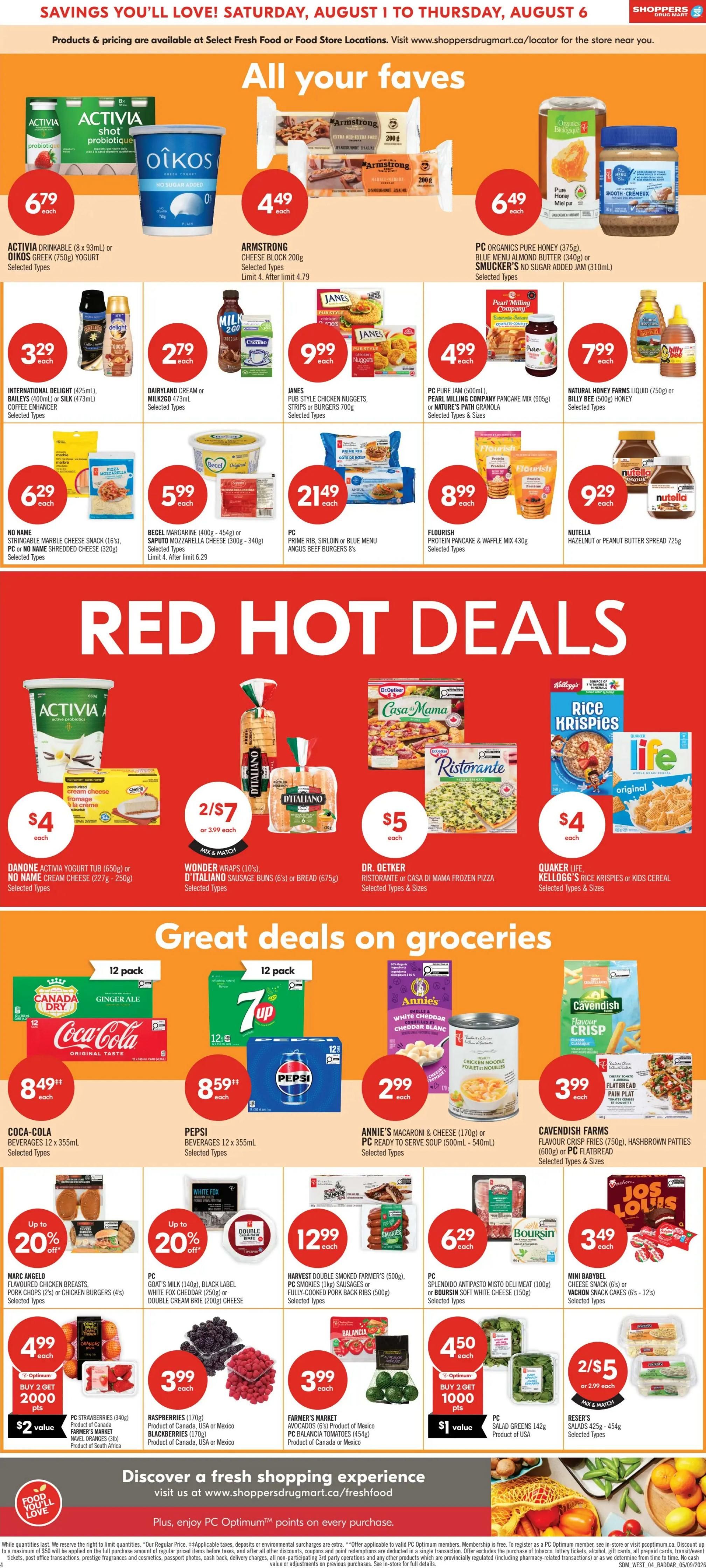 Shoppers Drug Mart (West) Flyer August 1 to 6