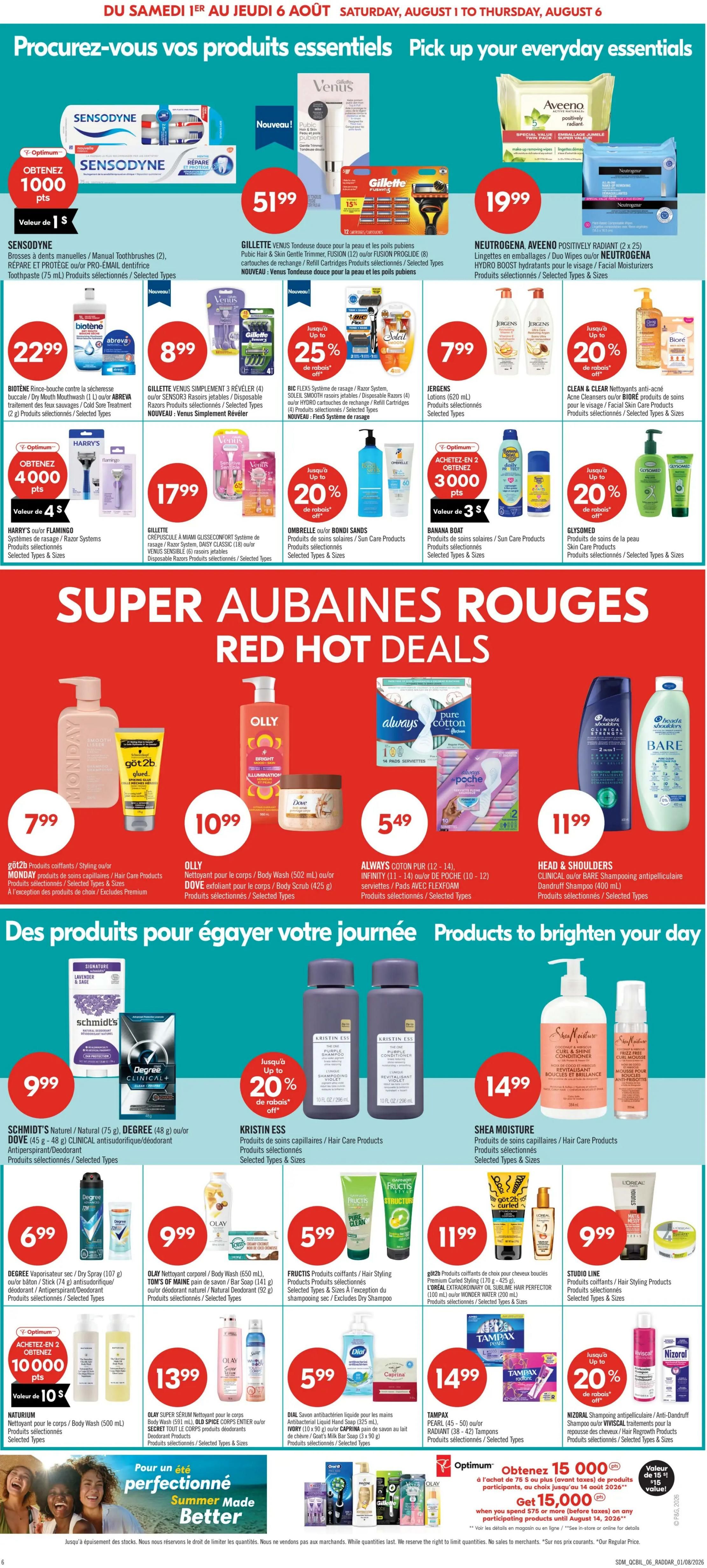 Pharmaprix Flyer August 1 to 6