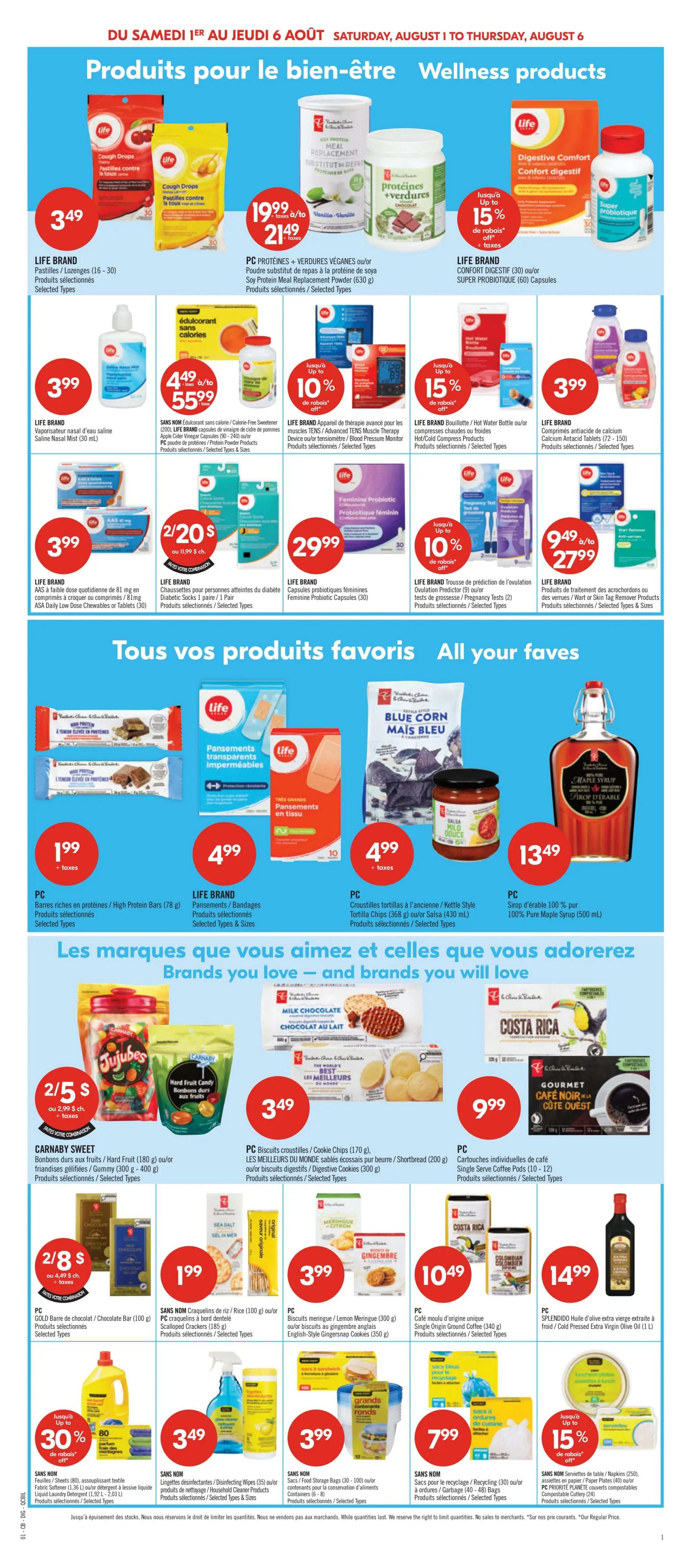Pharmaprix Flyer August 1 to 6