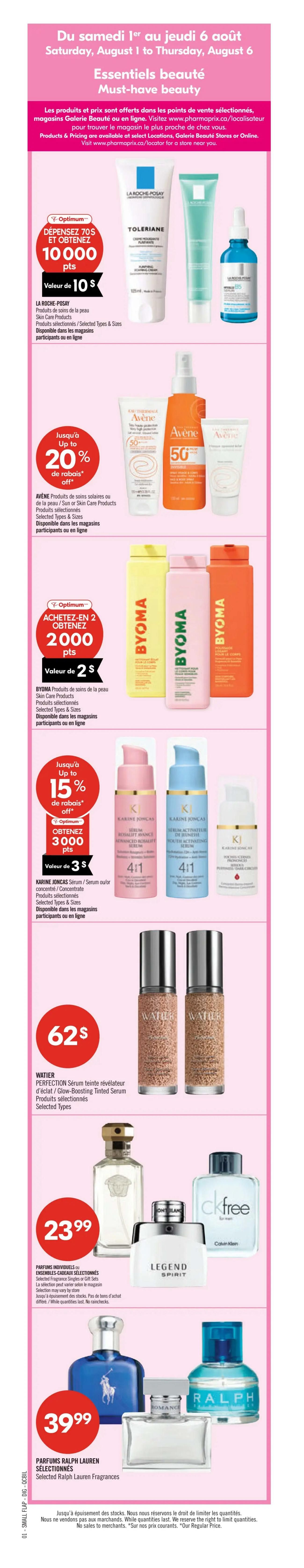 Pharmaprix Flyer August 1 to 6