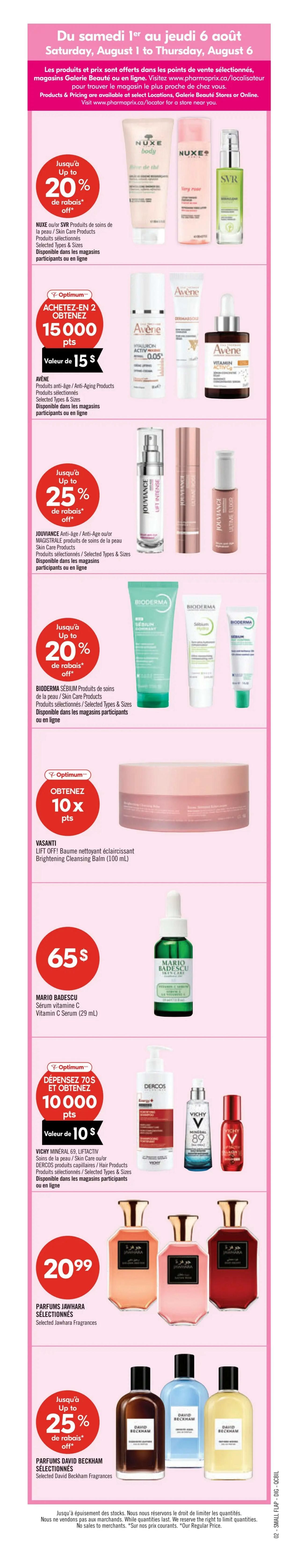 Pharmaprix Flyer August 1 to 6