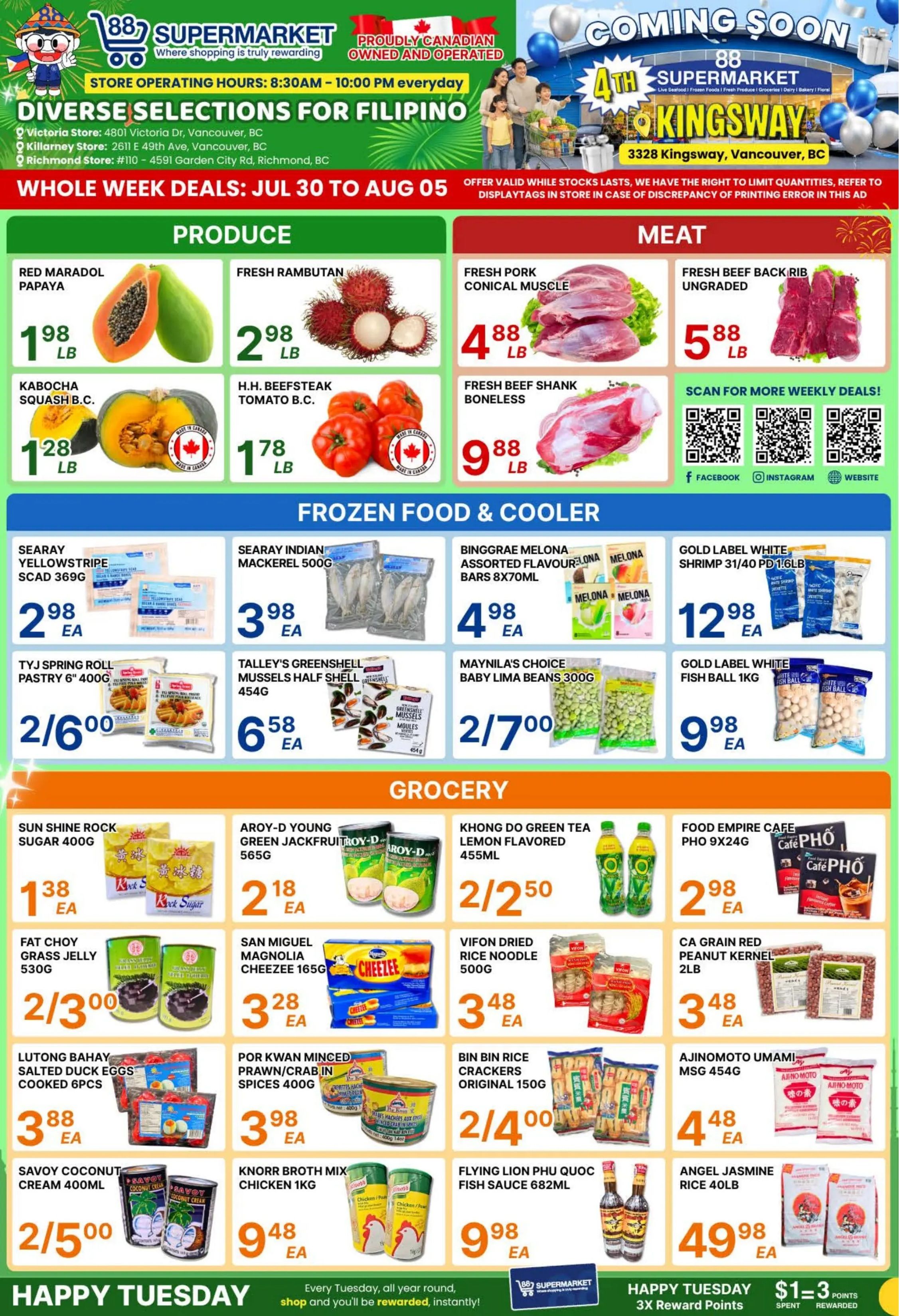 88 Supermarket Flyer July 30 to August 5
