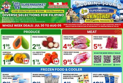 88 Supermarket Flyer July 30 to August 5
