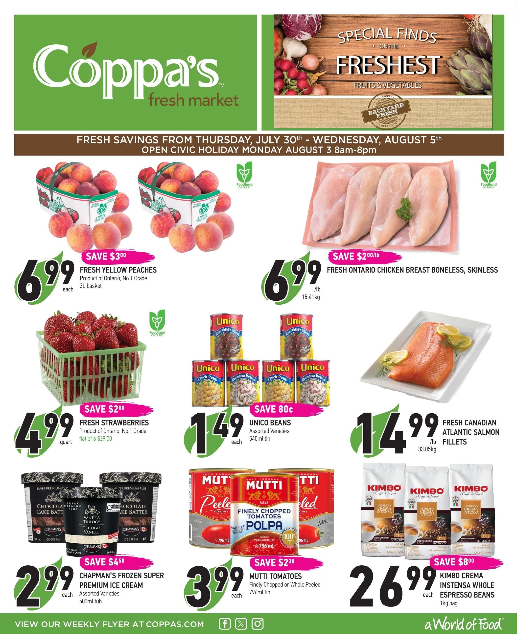 Coppa's Fresh Market Flyer July 30 to August 5
