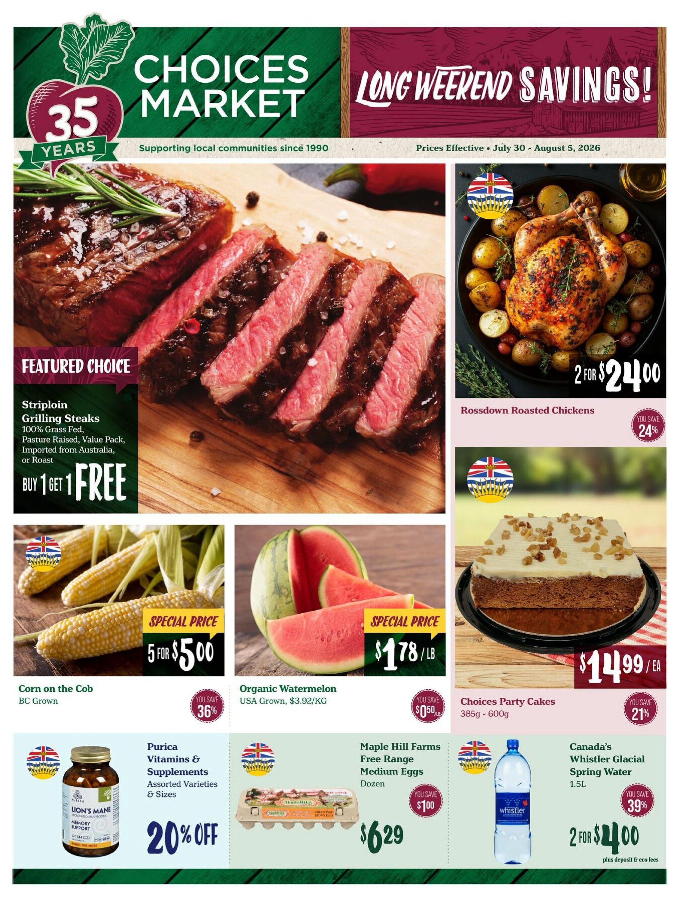 Choices Market Flyer July 30 to August 5