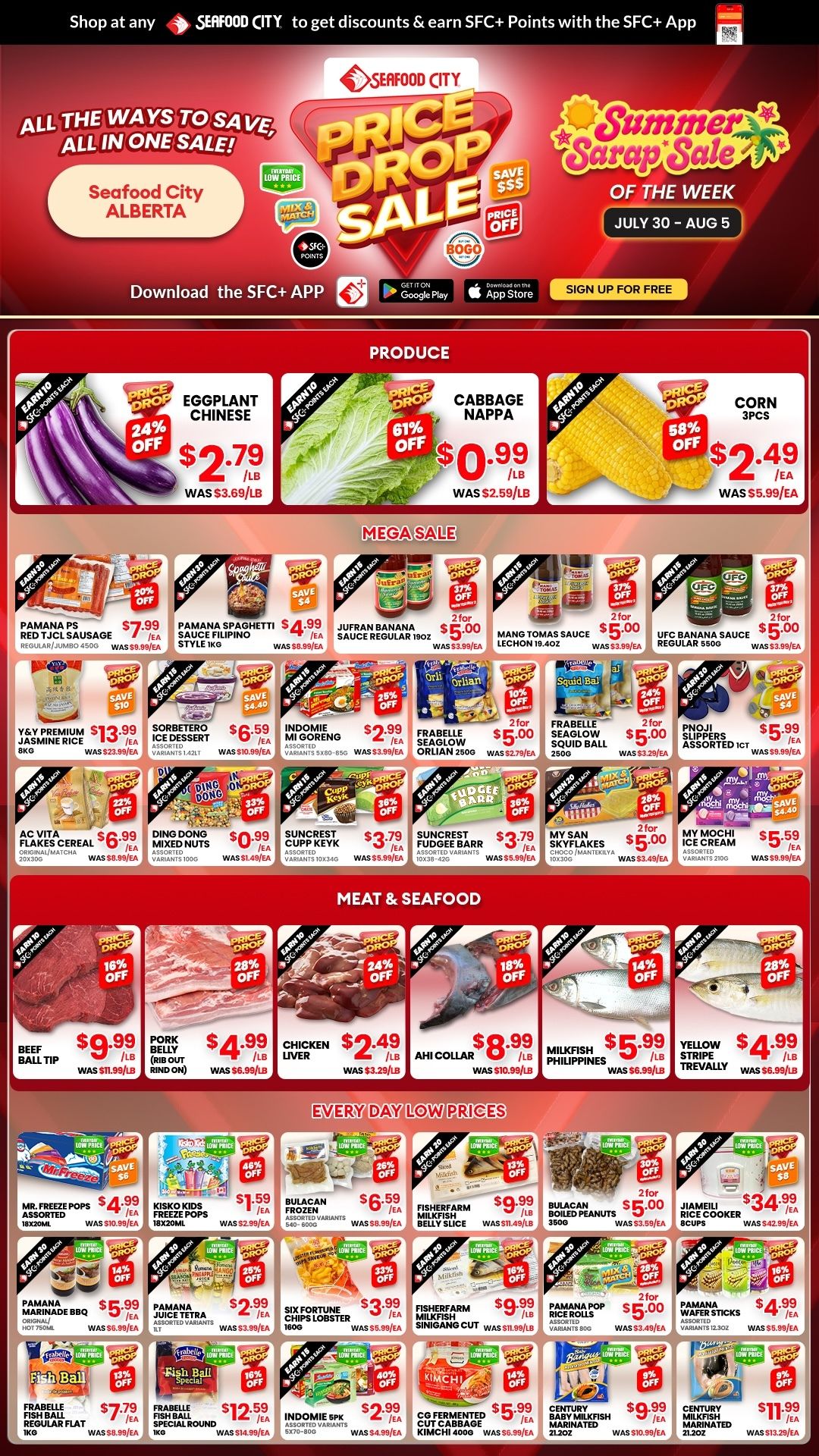 Seafood City Supermarket (AB) Flyer July 30 to August 5