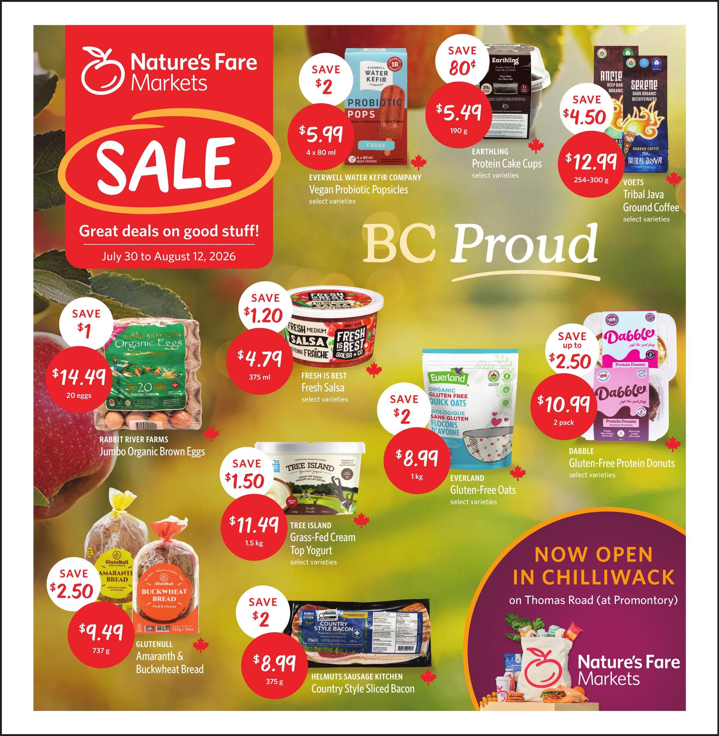 Nature's Fare Markets Flyer July 30 to August 12
