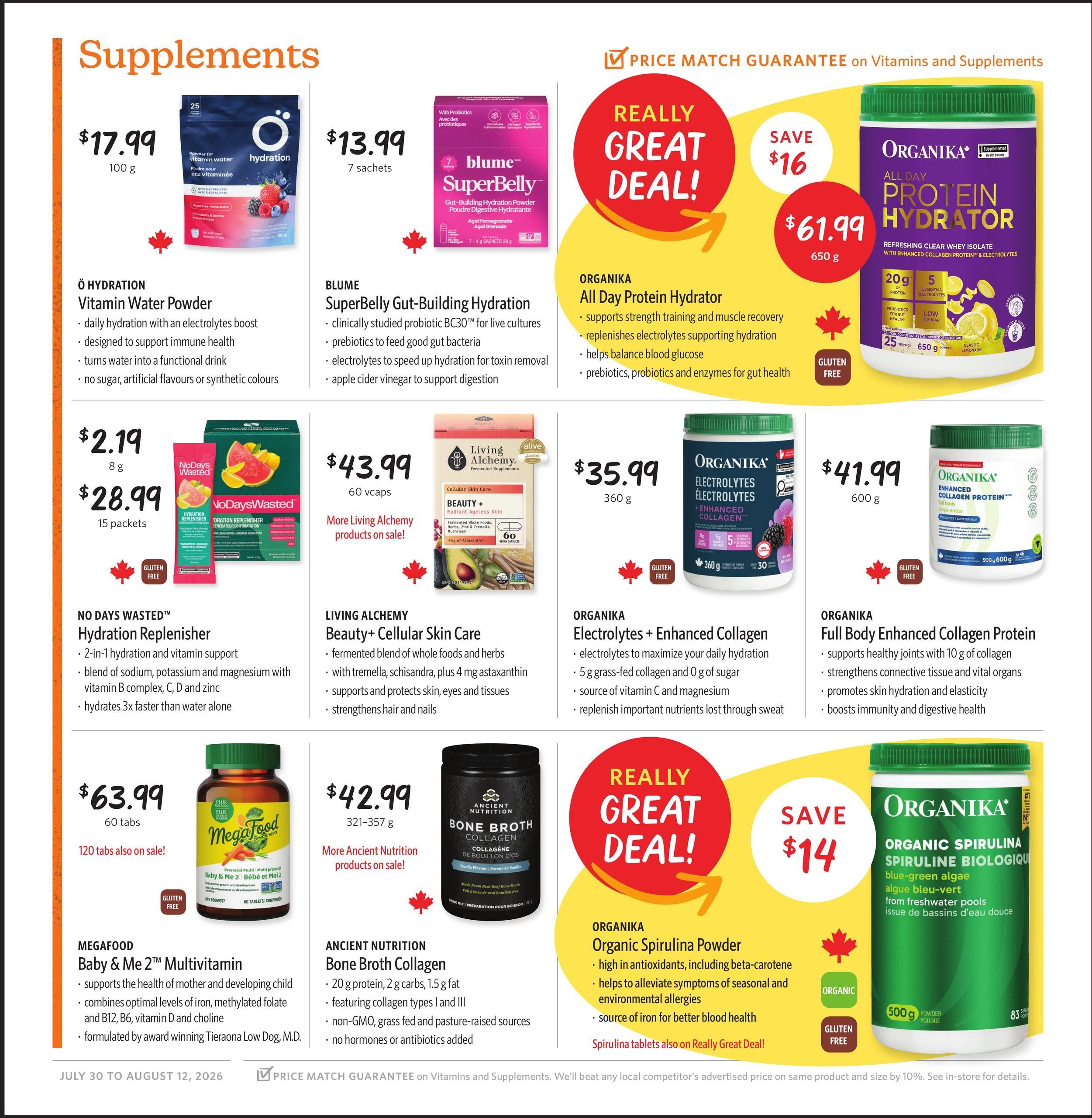 Nature's Fare Markets Flyer July 30 to August 12