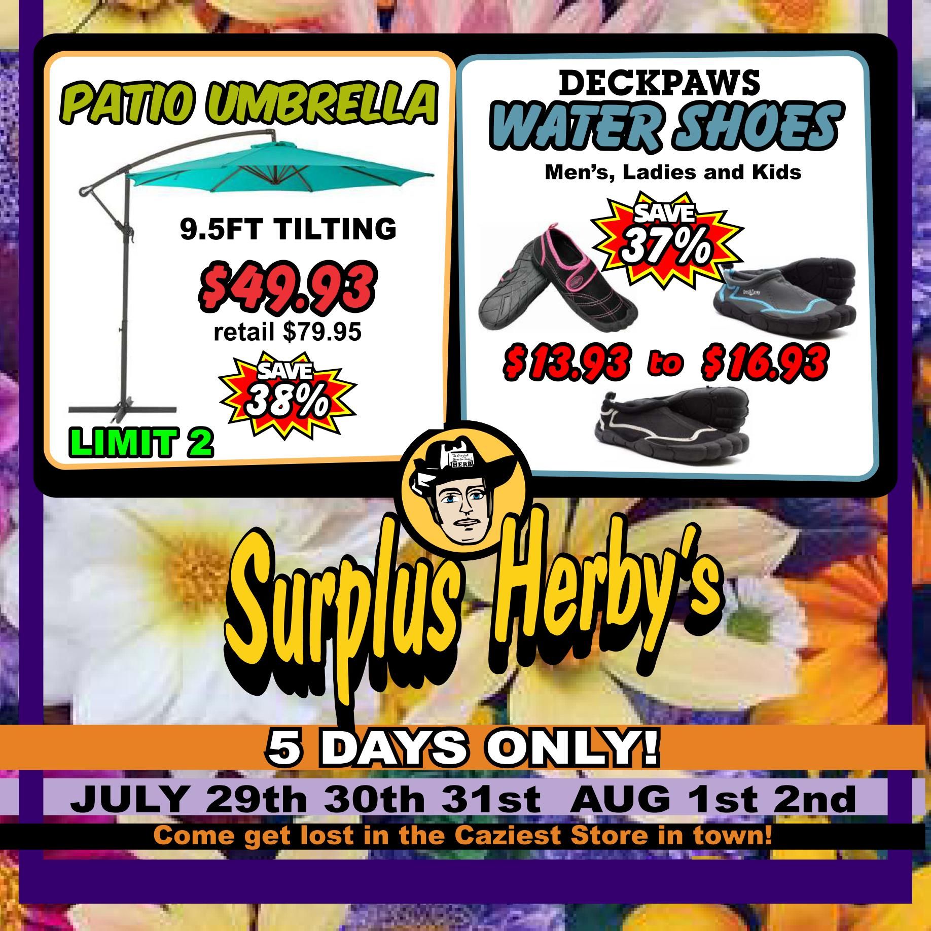 Surplus Herby’s Flyer July 29 to August 2
