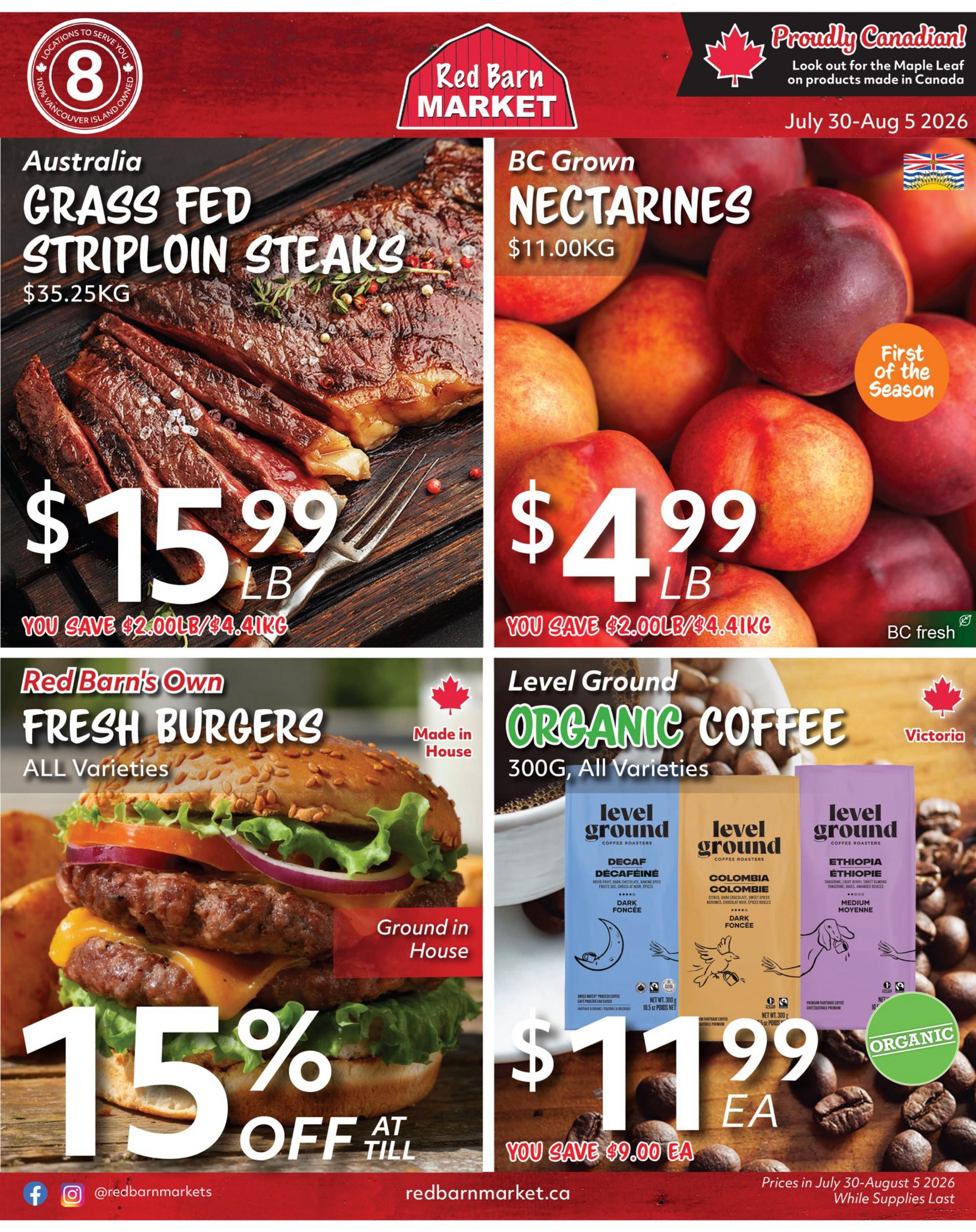 Red Barn Market Flyer July 30 to August 5