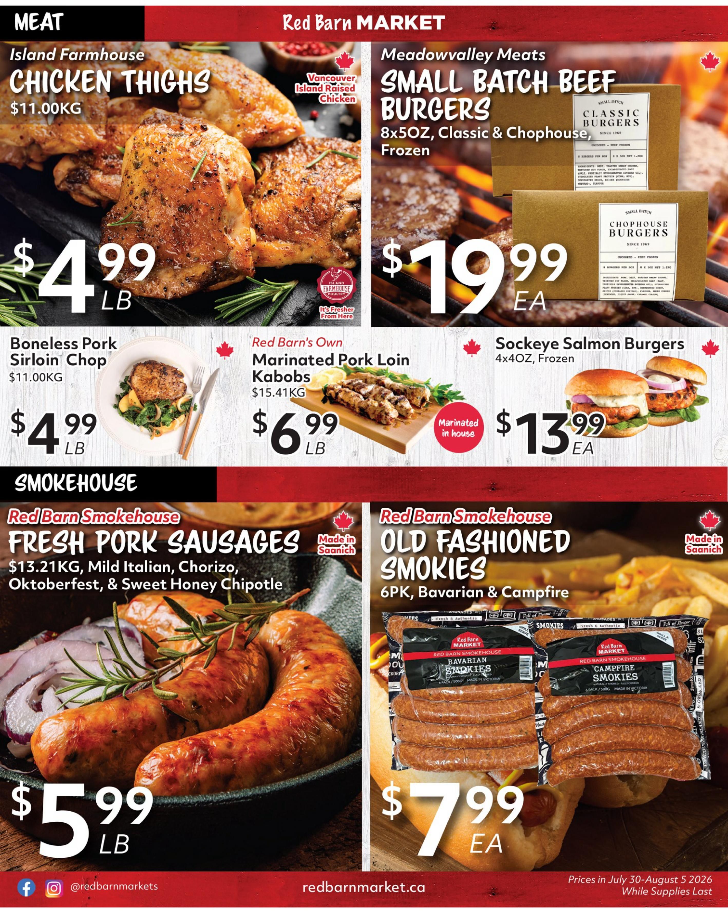 Red Barn Market Flyer July 30 to August 5