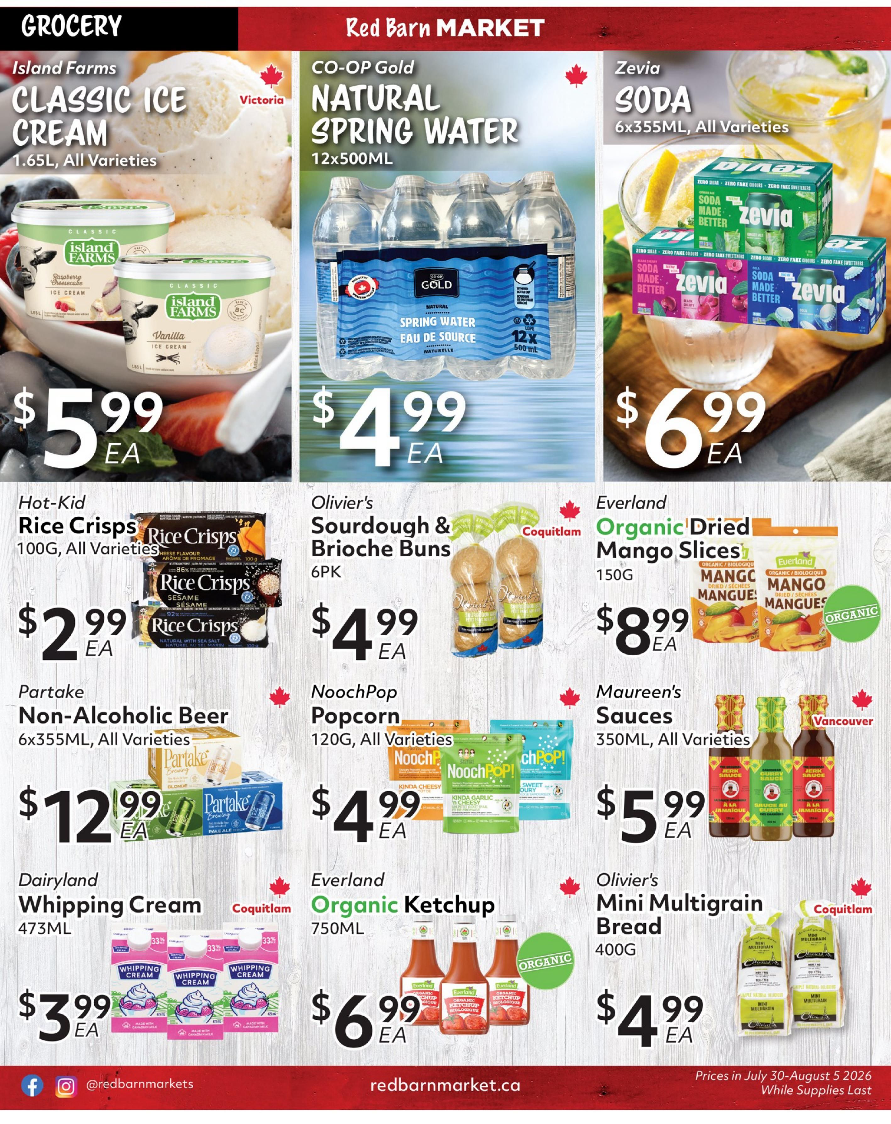 Red Barn Market Flyer July 30 to August 5