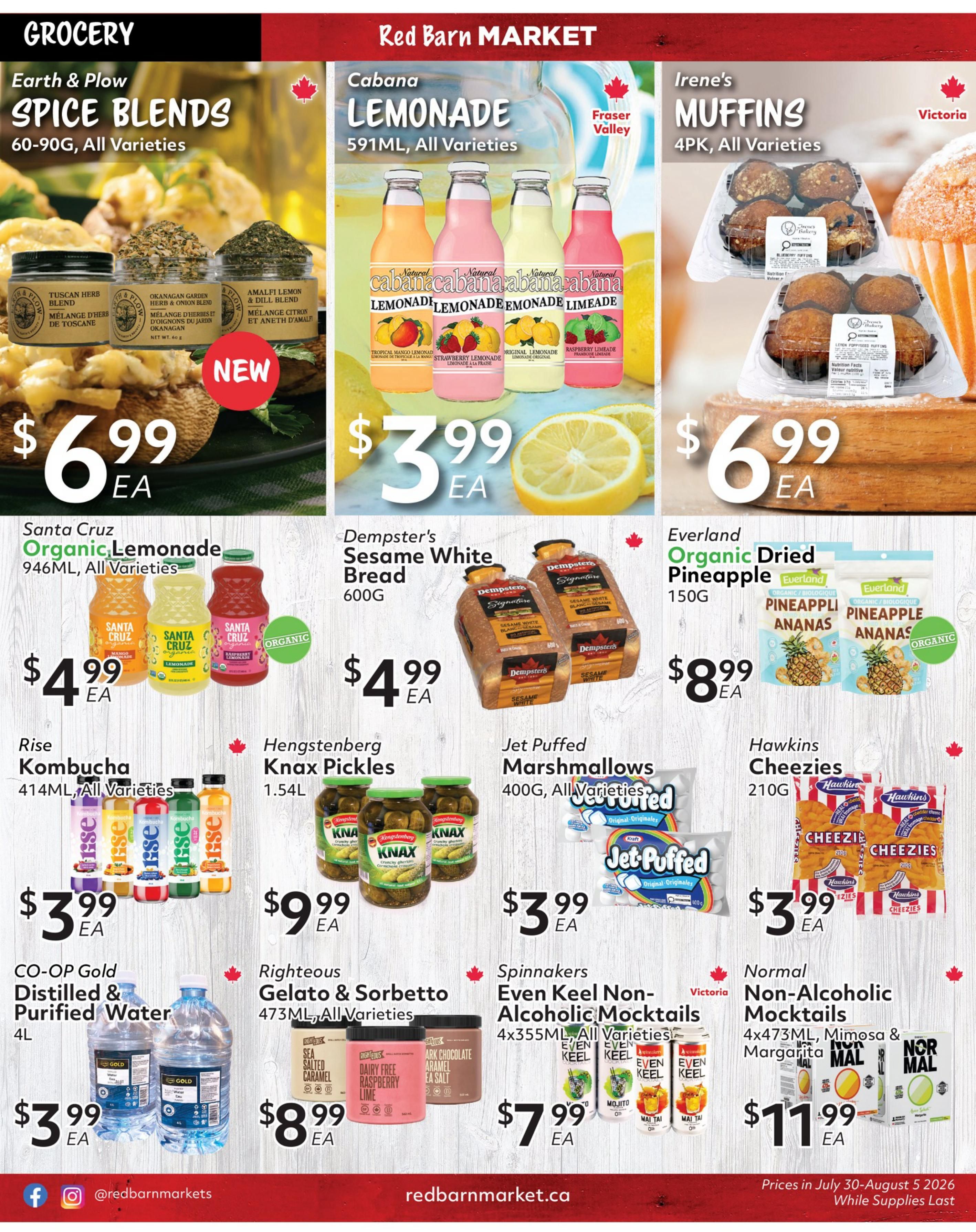 Red Barn Market Flyer July 30 to August 5