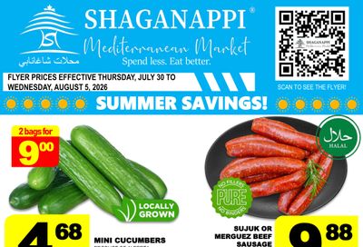 Shaganappi Mediterranean Market Flyer July 30 to August 5