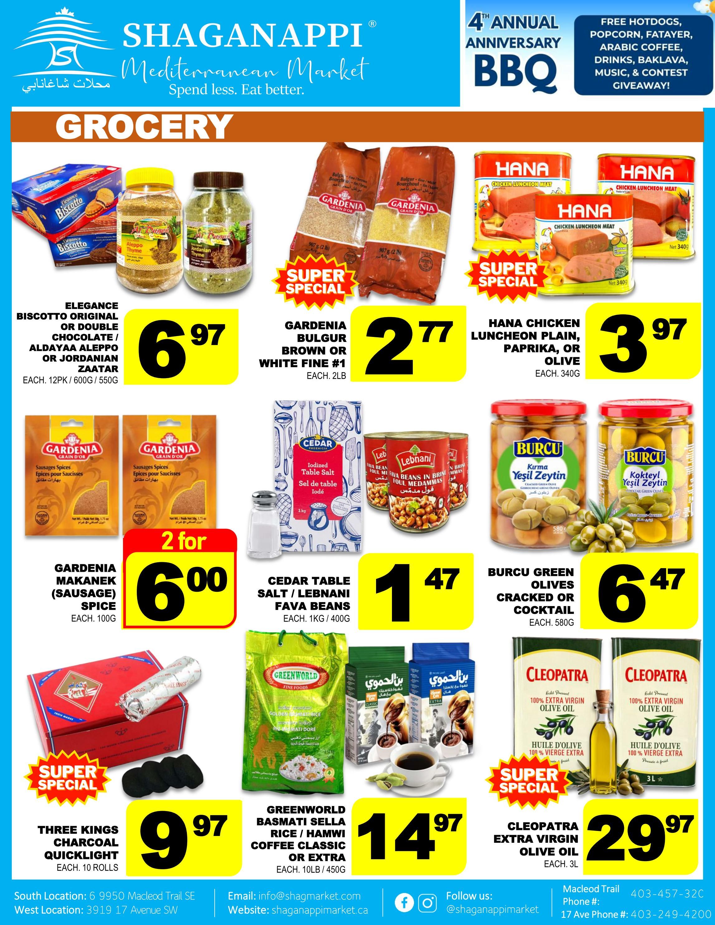 Shaganappi Mediterranean Market Flyer July 30 to August 5