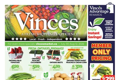 Vince's Market Flyer July 30 to August 12