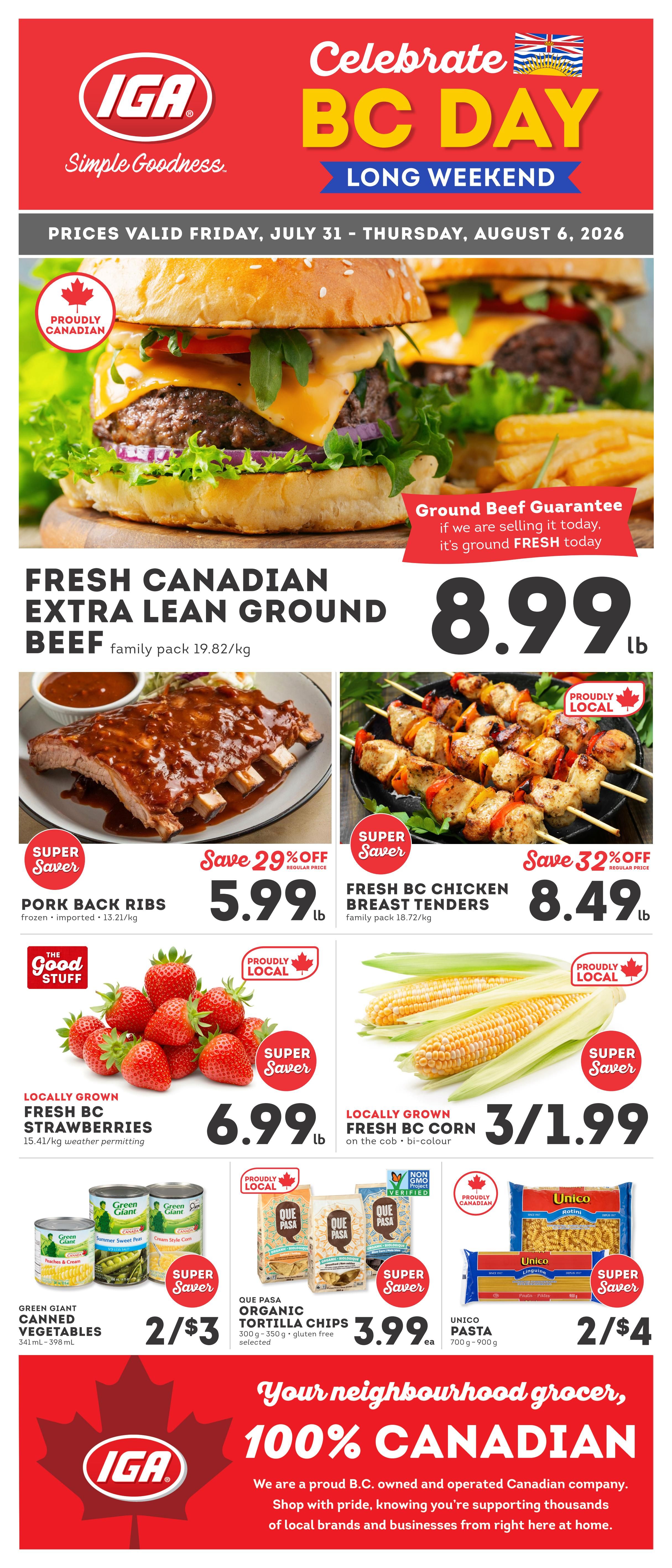 IGA Stores of BC Flyer July 31 to August 6