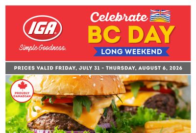 IGA Stores of BC Flyer July 31 to August 6