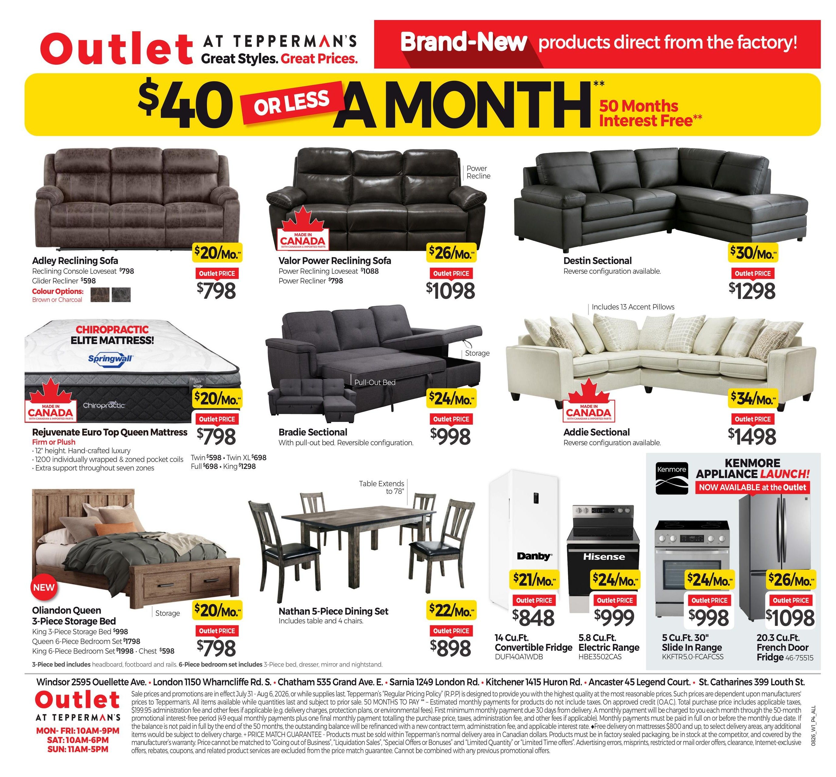 Tepperman's Flyer July 31 to August 6