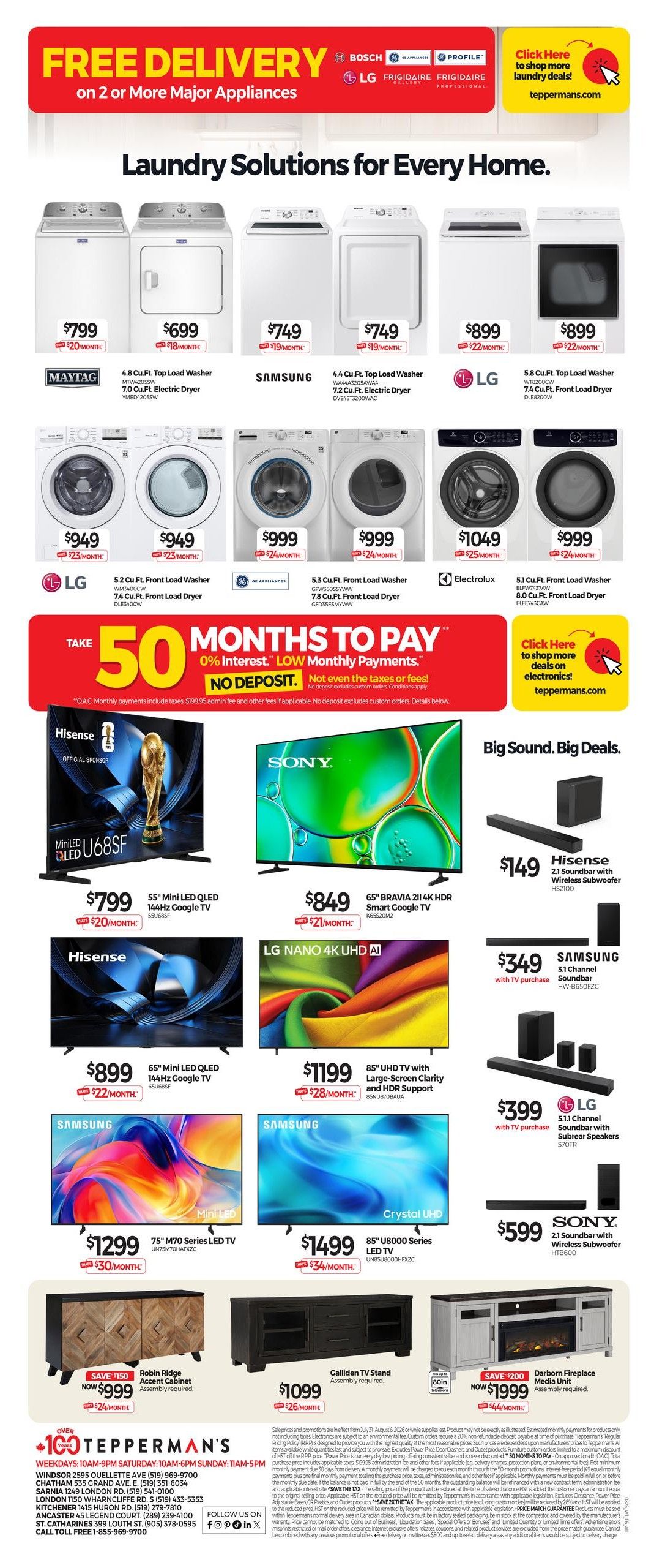 Tepperman's Flyer July 31 to August 6