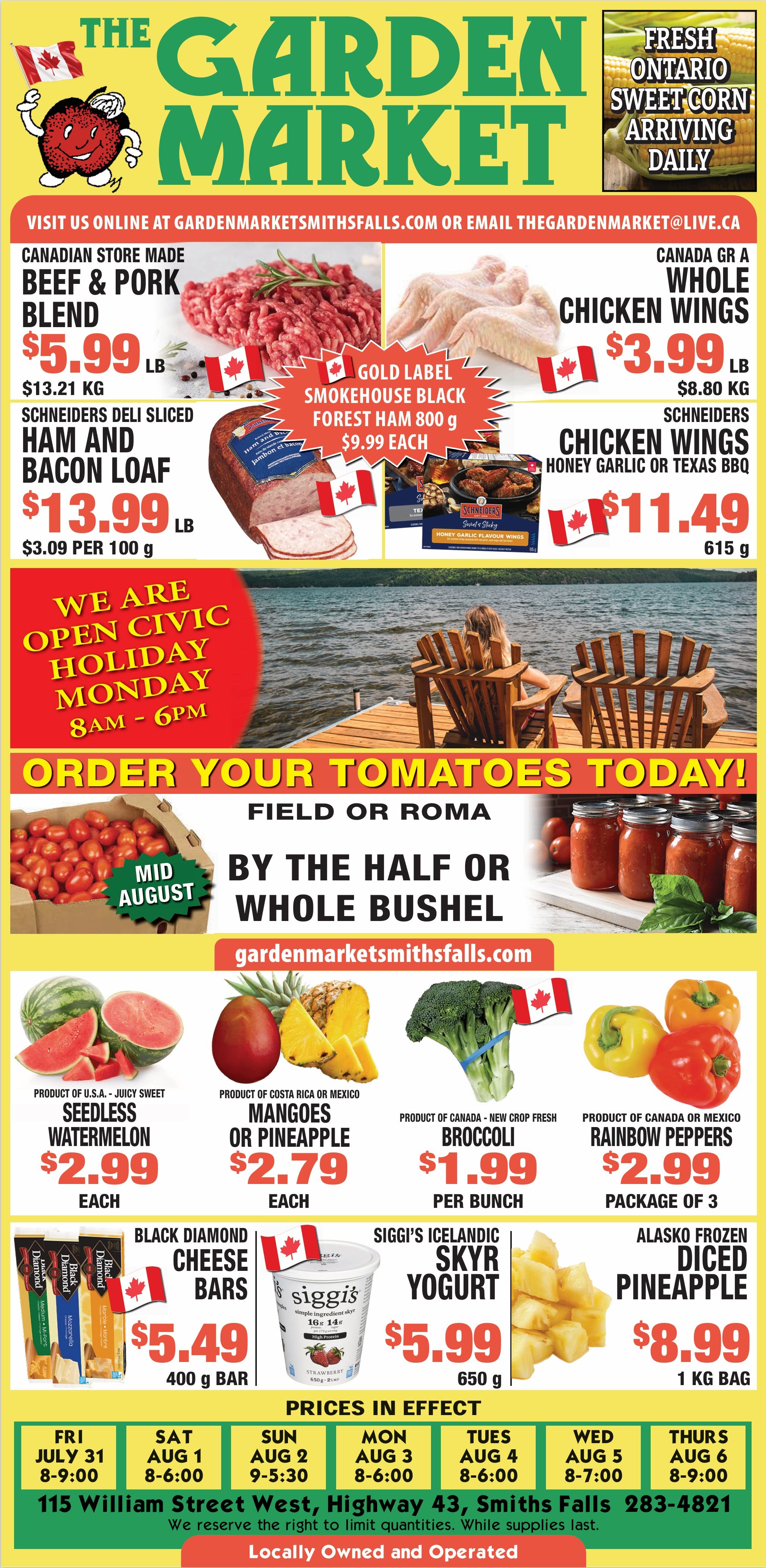 The Garden Market Flyer July 31 to August 6