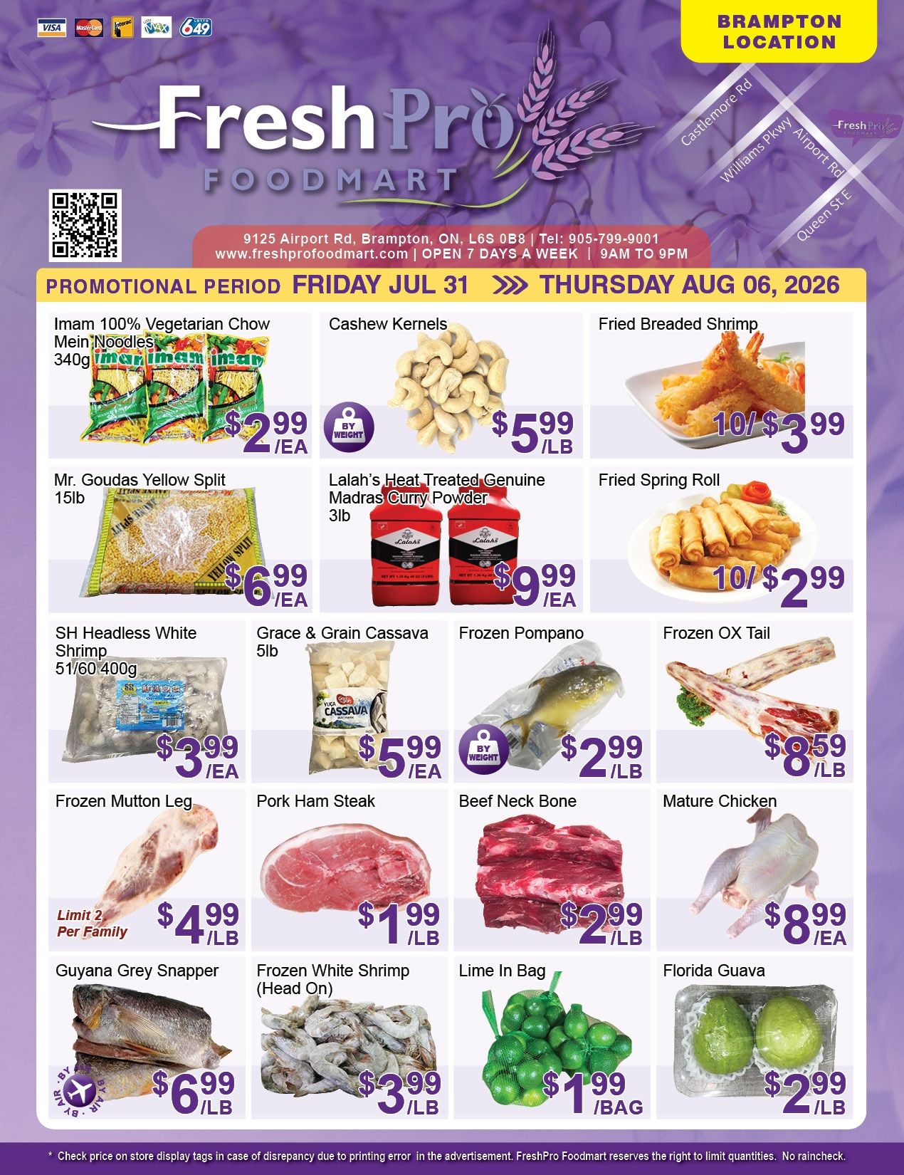 FreshPro Foodmart (Brampton) Flyer July 31 to August 6